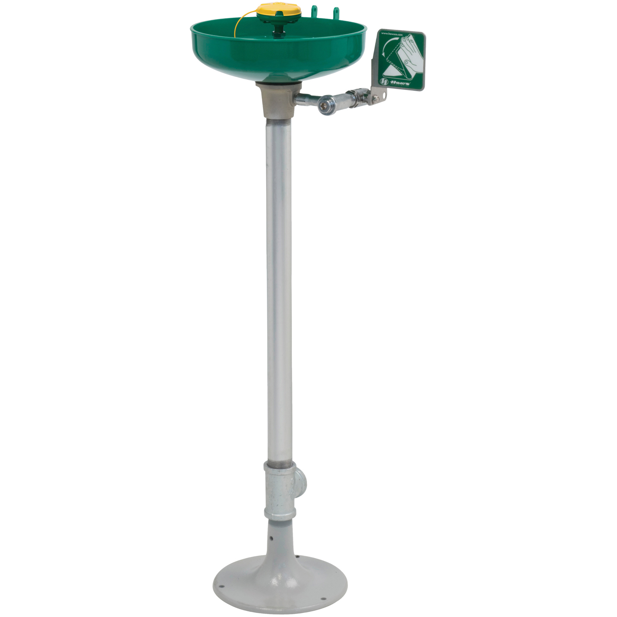 Poste de douche oculaire/faciale AxionMD, Installation Socle, Bol Plastique