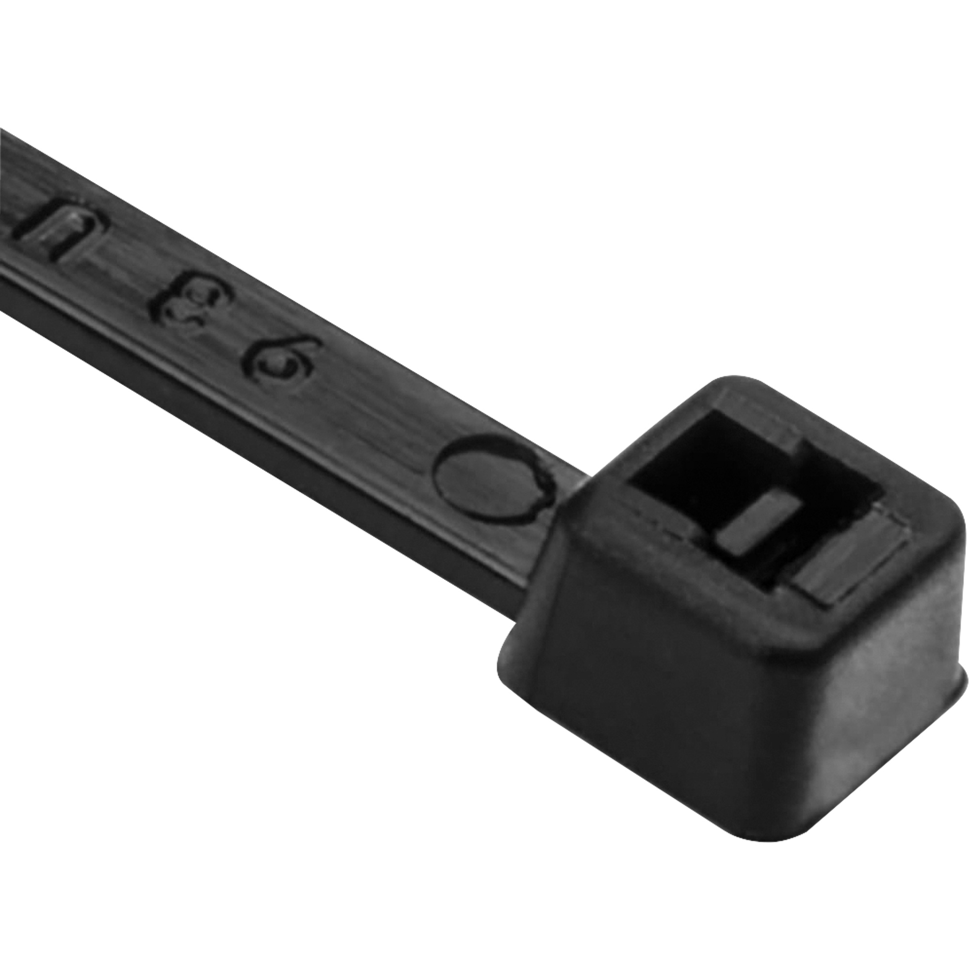 Attaches de câble PA66, Longueur 8", Résistance à la traction 50 lb, Noir