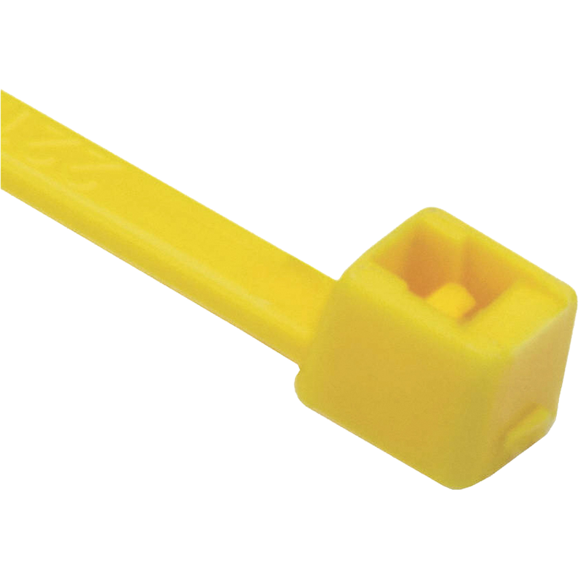 Attaches de câbles série T, Longueur 8", Résistance à la traction 50 lb, Jaune