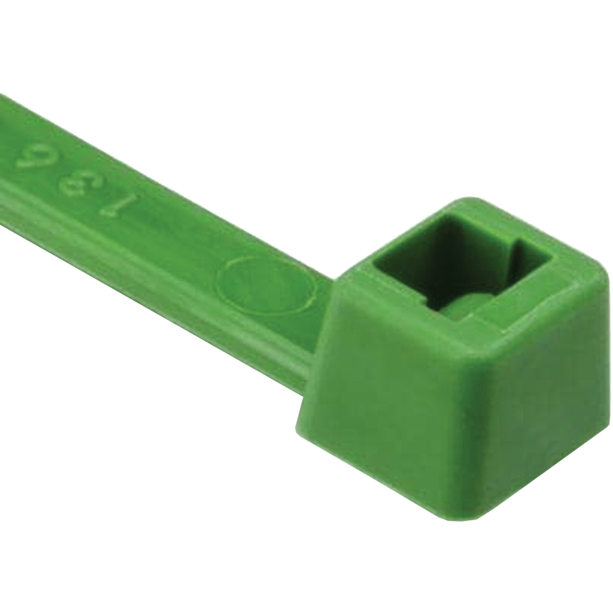 Attaches de câbles série T, Longueur 8", Résistance à la traction 50 lb, Vert