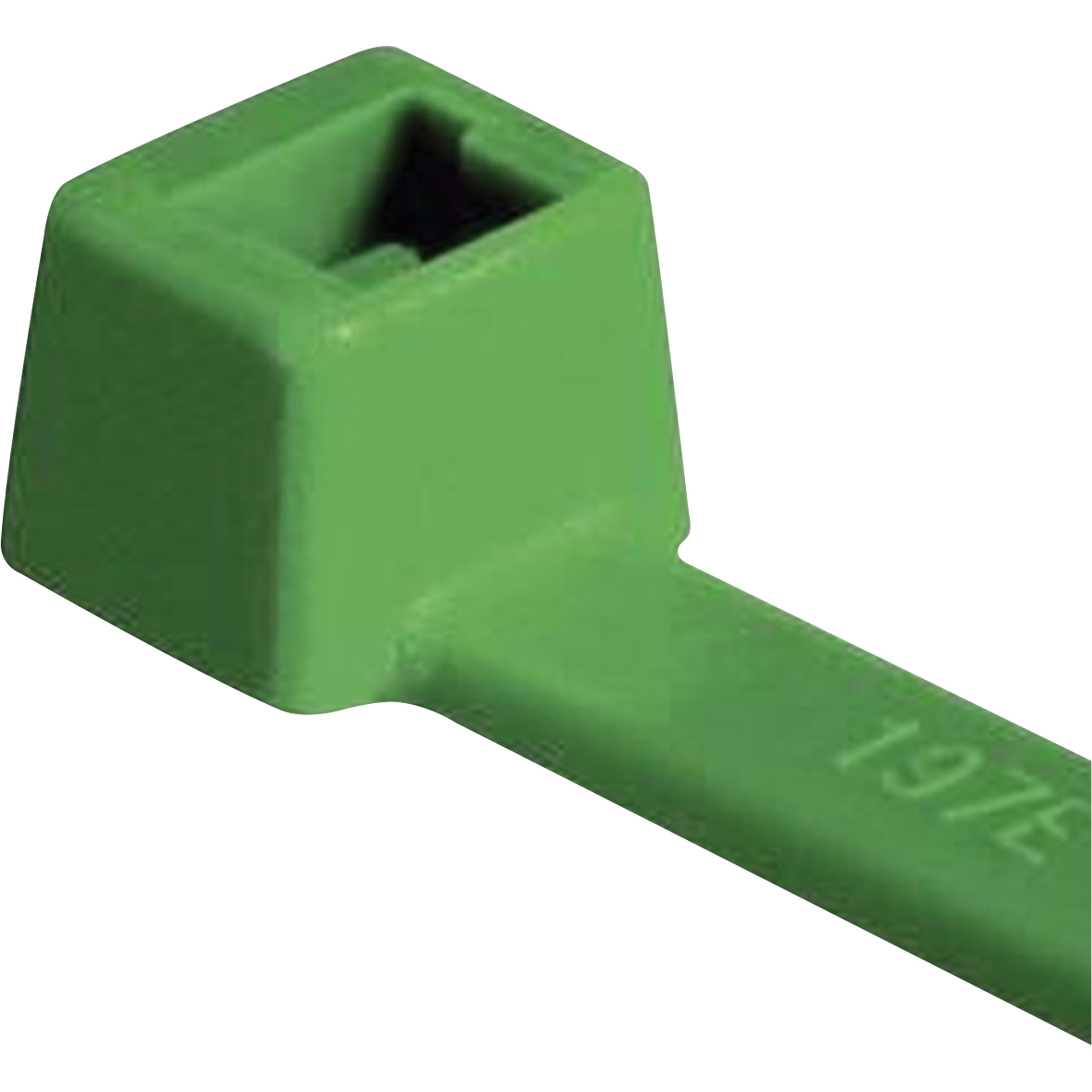 Attaches pour câble PA66 homologuées UL, Longueur 4", Résistance à la traction 18 lb, Vert