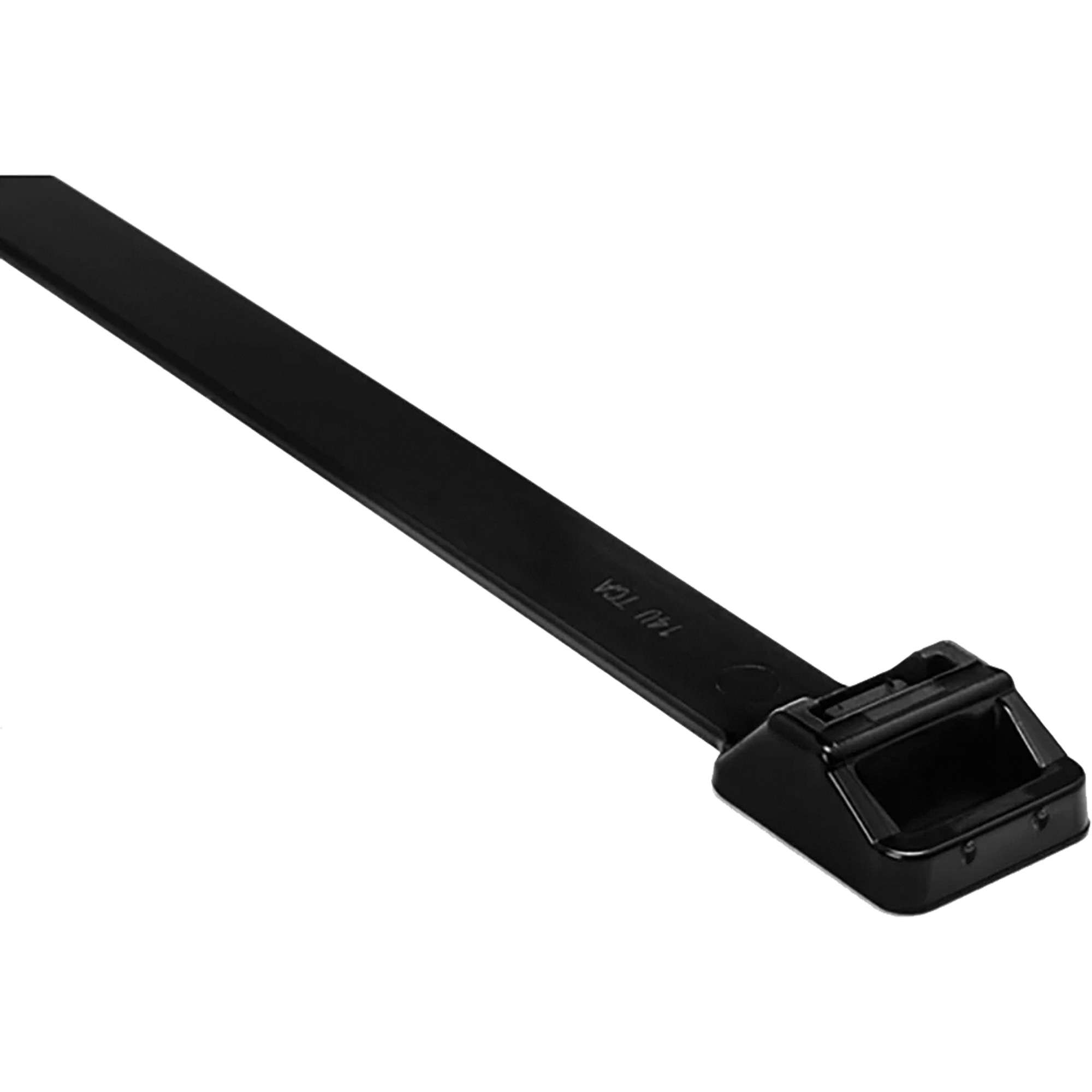 Collier de serrage gros calibre, Longueur 20", Résistance à la traction 250 lb, Noir
