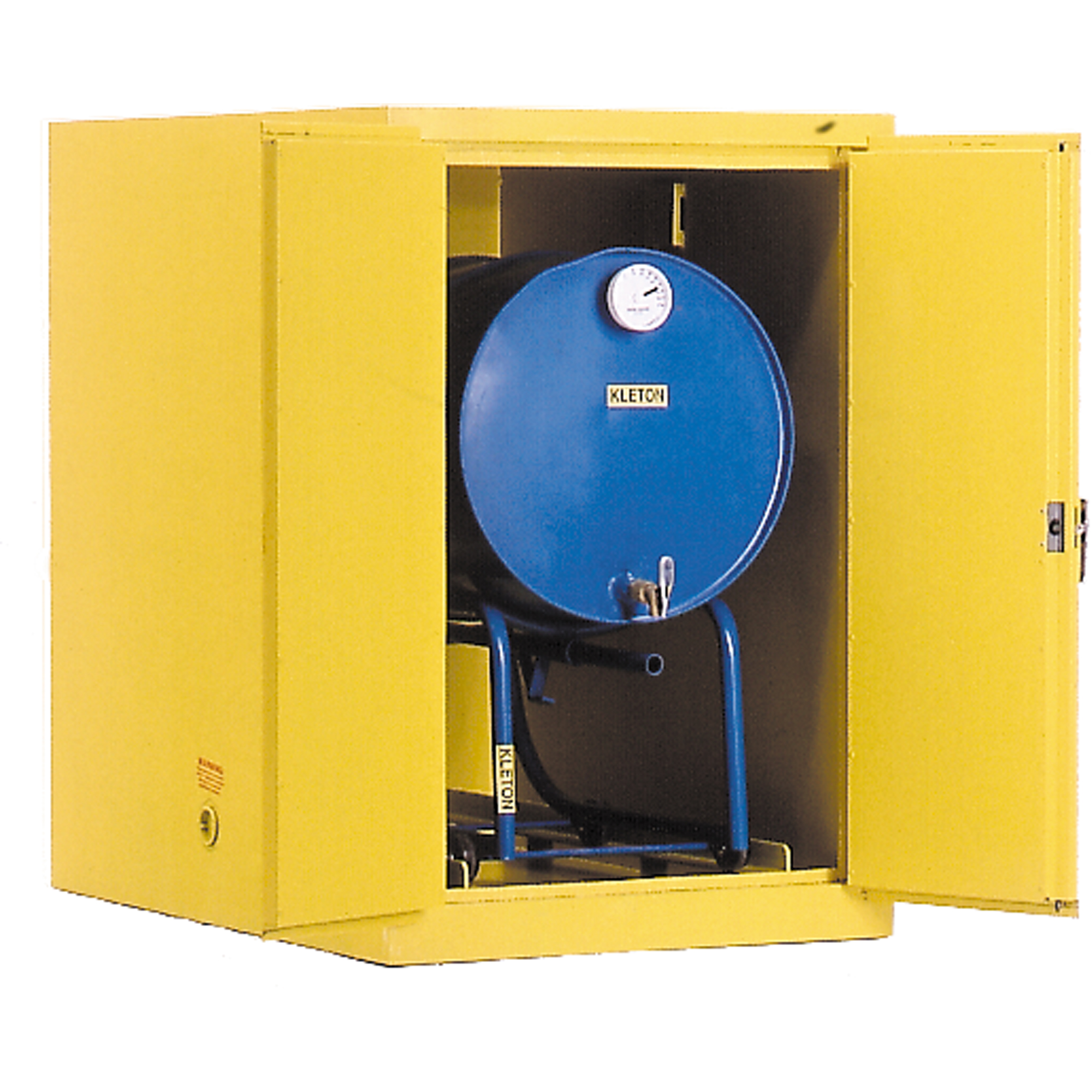 Armoires de sécurité pour barils, Capacité de 400 lb, Jaune