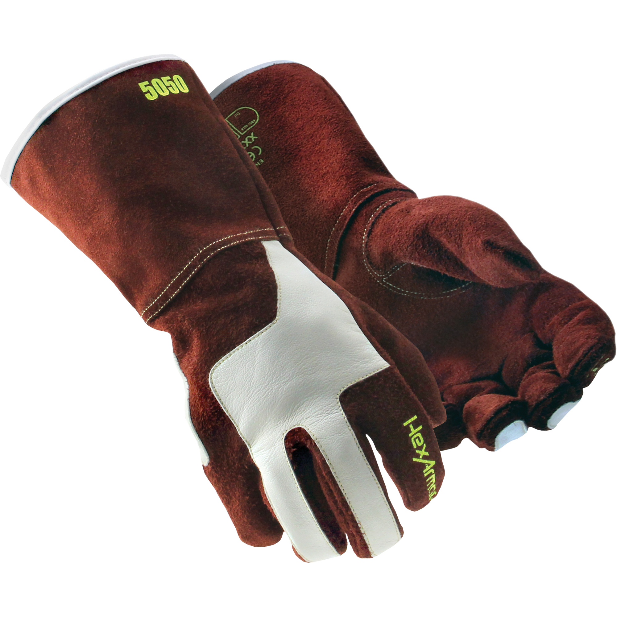 Gants de soudage HeatArmorMD 5050, Cuir de vache refendu, Taille 12/3T-Grand