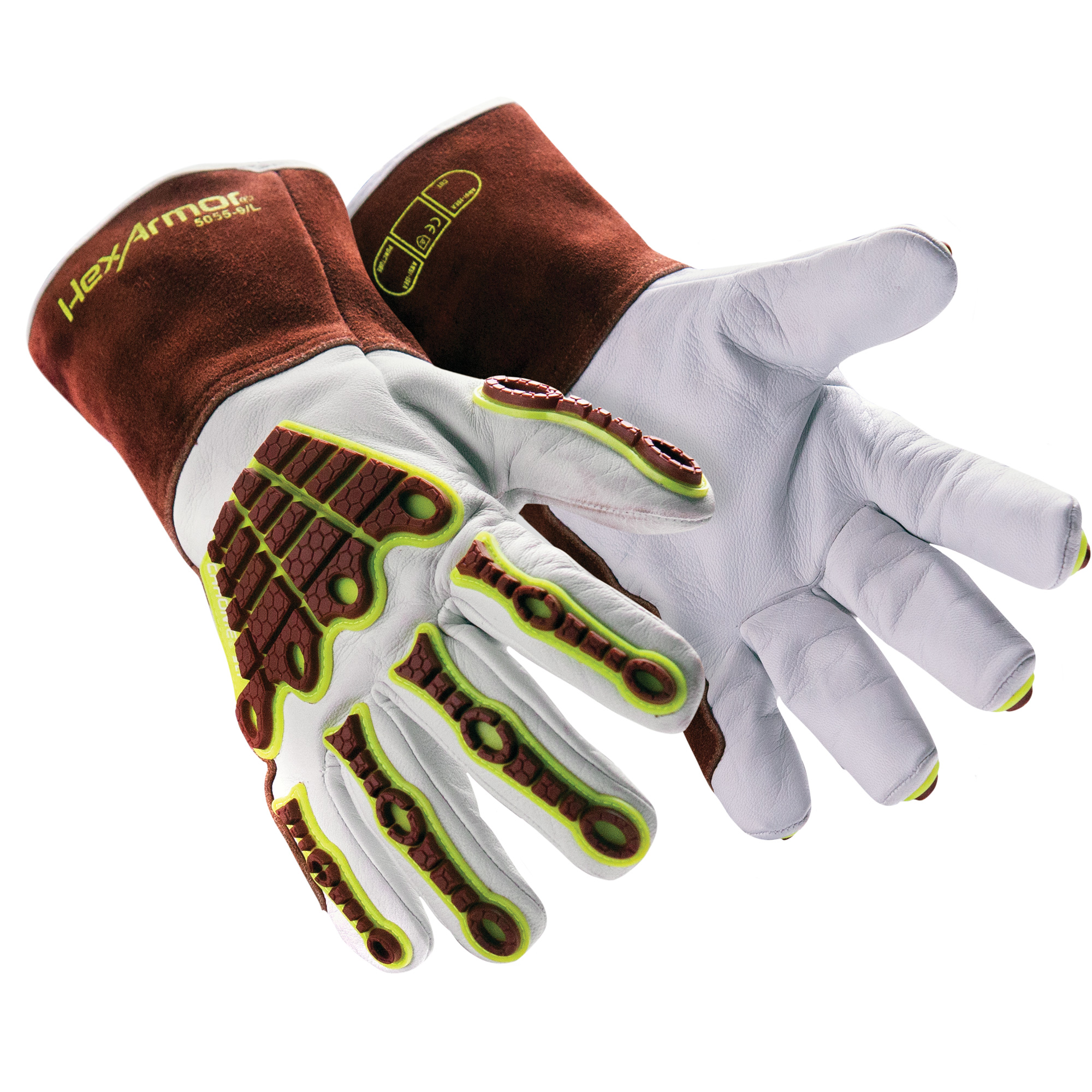Gants de soudage HeatArmorMD 5055, Cuir fleur de chèvre, Taille 12/3T-Grand