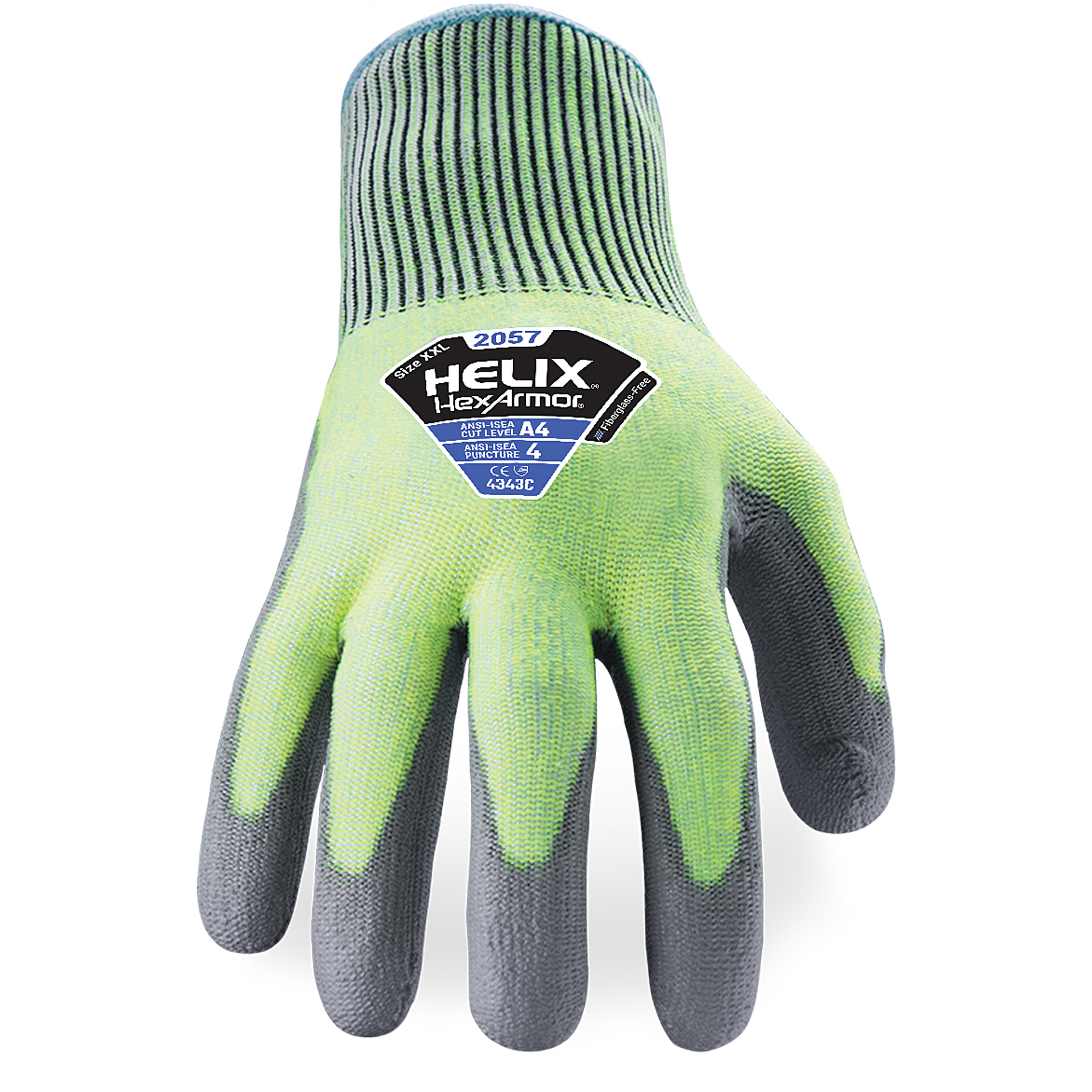 Gants résistant à la coupe & l'abrasion HelixMD 2057, Taille 2T-Grand/12, Calibre 13, Revêtement Polyuréthane, Enveloppe en PEHP, ASTM ANSI niveau A4/EN 388 niveau C