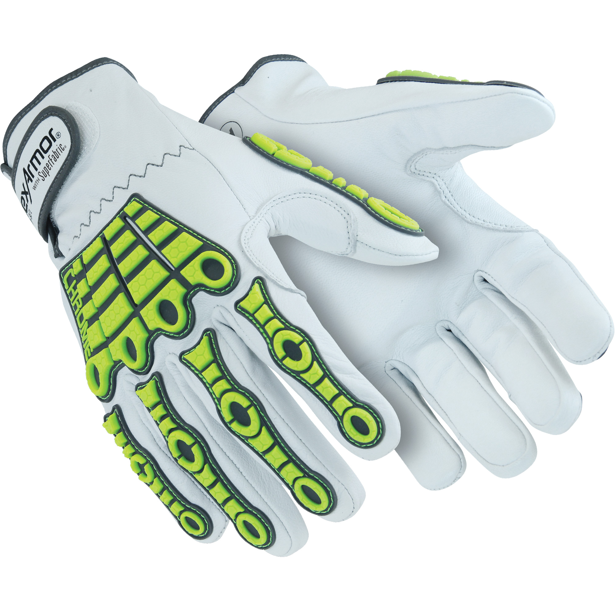 Gants résistant à la coupe Chrome SeriesMD 4080, 8/Moyen, Paume en Chèvre, Poignet Boucle et crochet