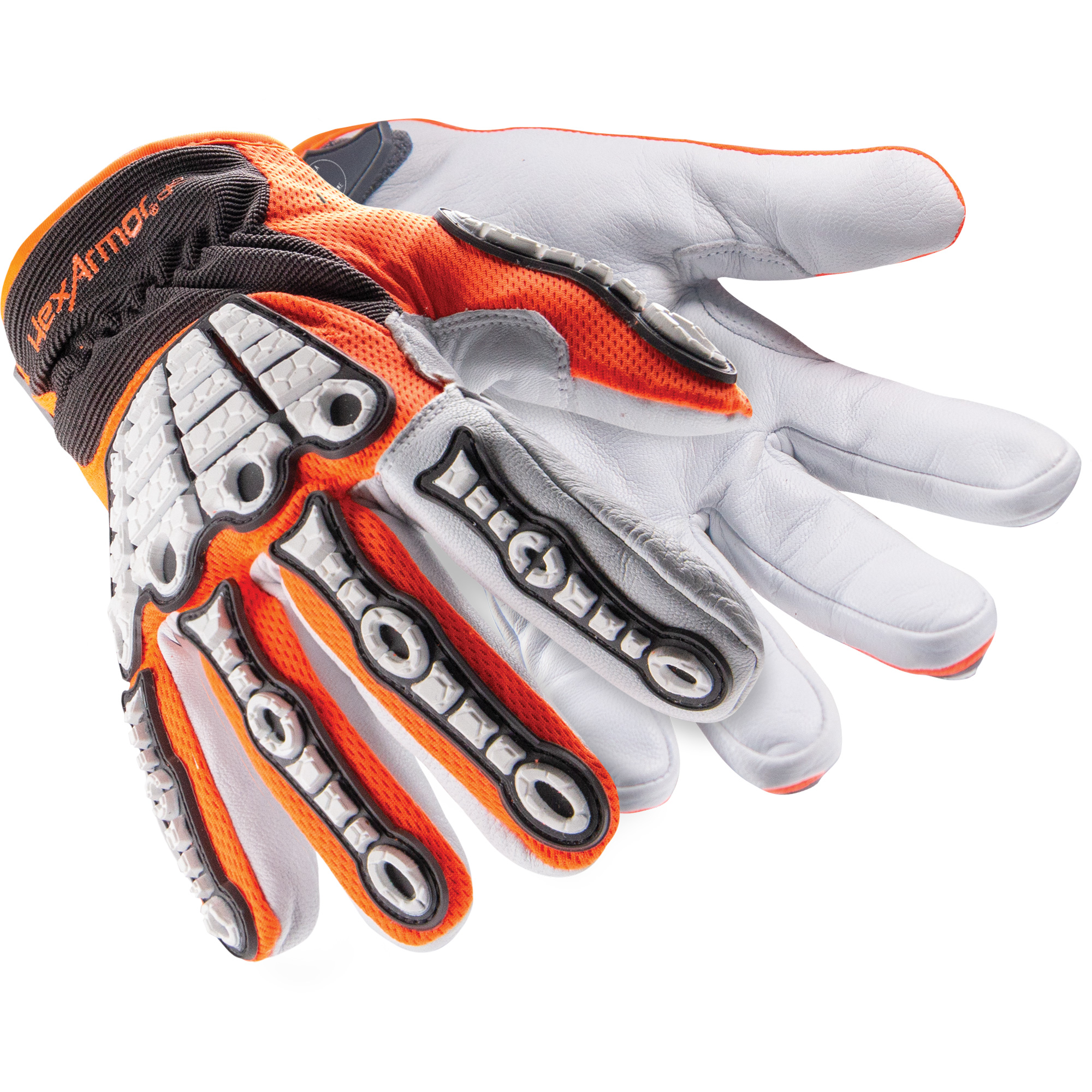 Gants résistants aux chocs Chrome SLTMD Oasis 4073, 12/3T-Grand, Paume en Chèvre, Poignet Boucle et crochet