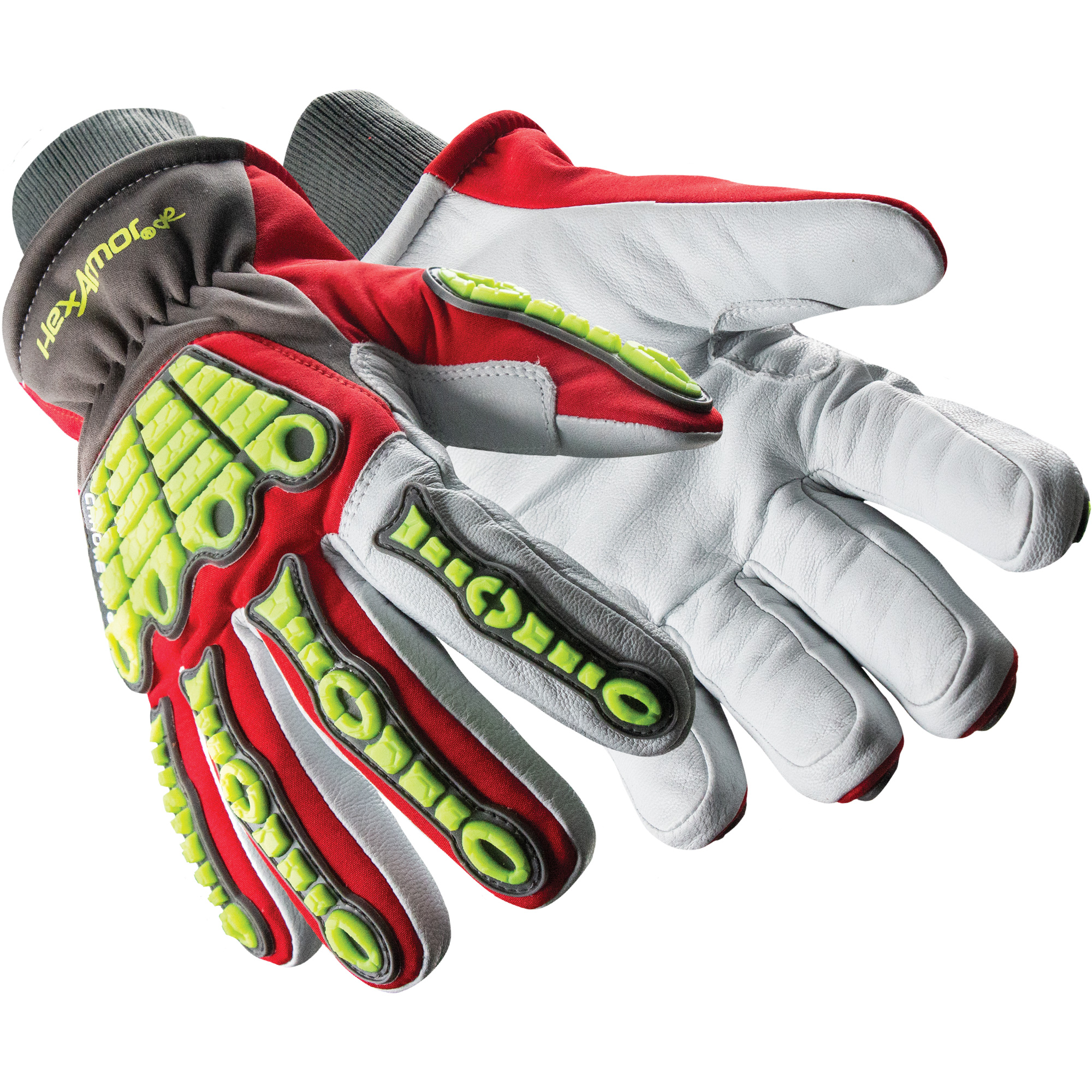 Gants résistants aux chocs Chrome SLTMD Winter 4073, 12/3T-Grand, Paume en Chèvre, Poignet Poignet en tricot
