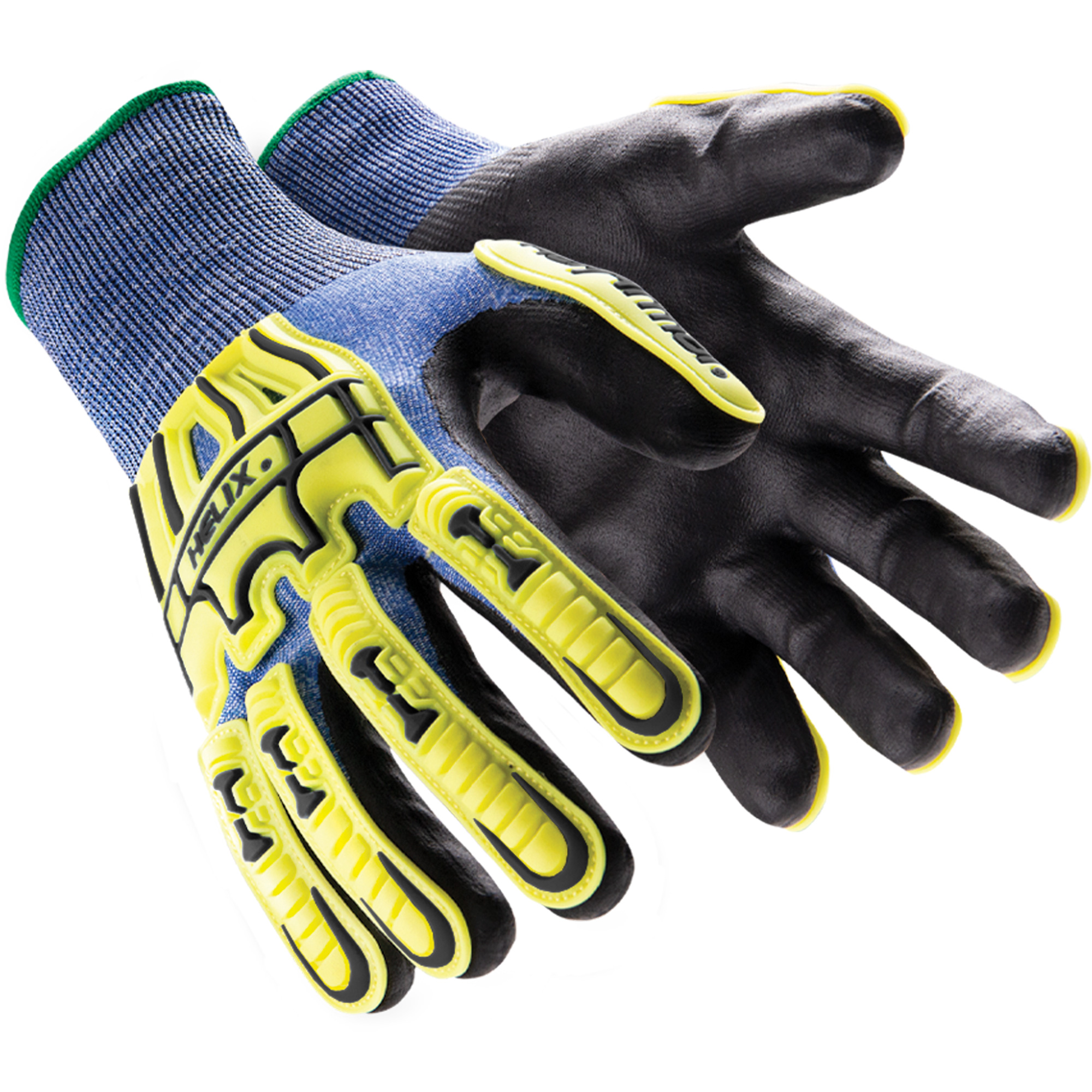 Gants résistants aux chocs HelixMD 3016, 10/T-Grand, Paume en PEHP, Poignet Élastique/Poignet en tricot