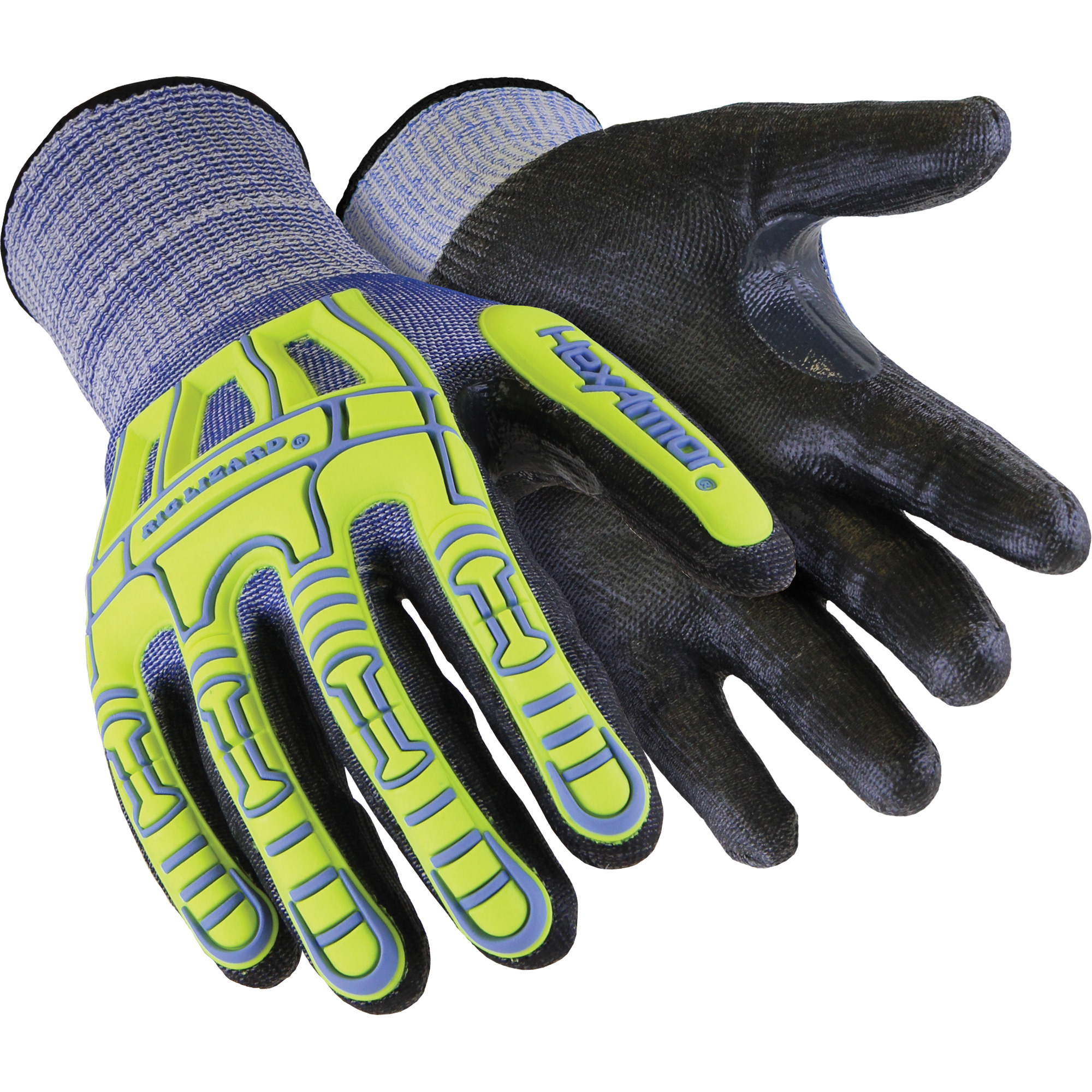 Gants résistants aux chocs Rig LizardMD Thin LizzieMC 2095, 12/3T-Grand, Paume en PEHP, Poignet Élastique/Poignet en tricot
