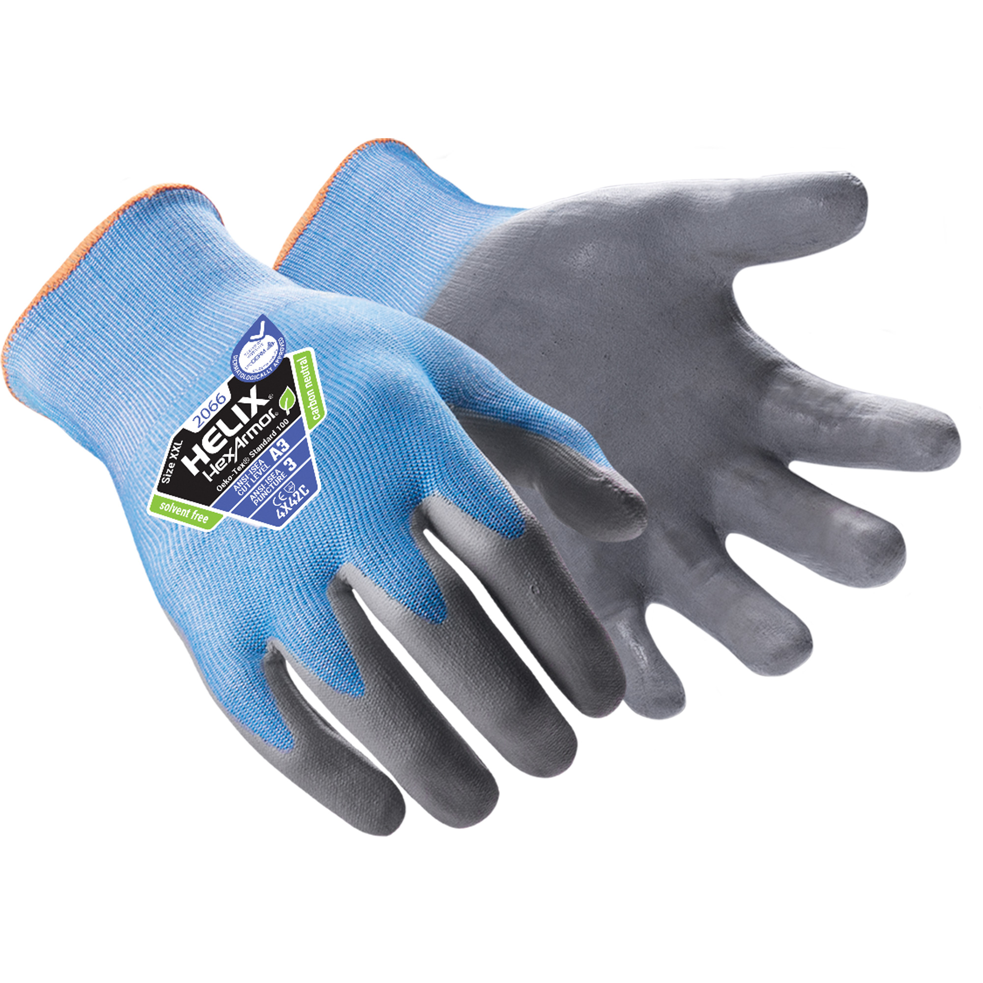 Gants résistants aux coupures HelixMD 2066, Taille 12/3T-Grand, Calibre 15, Revêtement Mousse de nitrile, Enveloppe en DyneemaMD, ASTM ANSI niveau A3