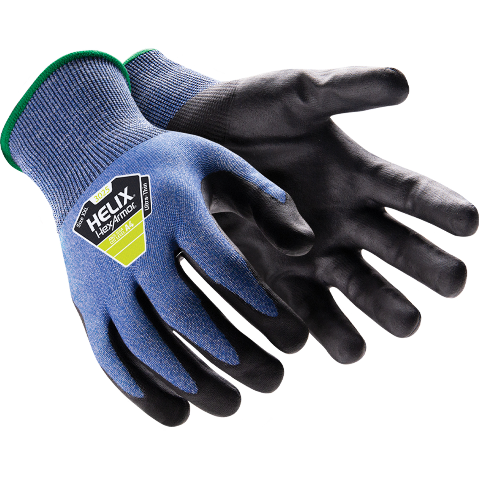 Gants résistants aux coupures HelixMD 3025, Taille 12/3T-Grand, Calibre 21, Revêtement Mousse de nitrile, Enveloppe en PEHP, ASTM ANSI niveau A4