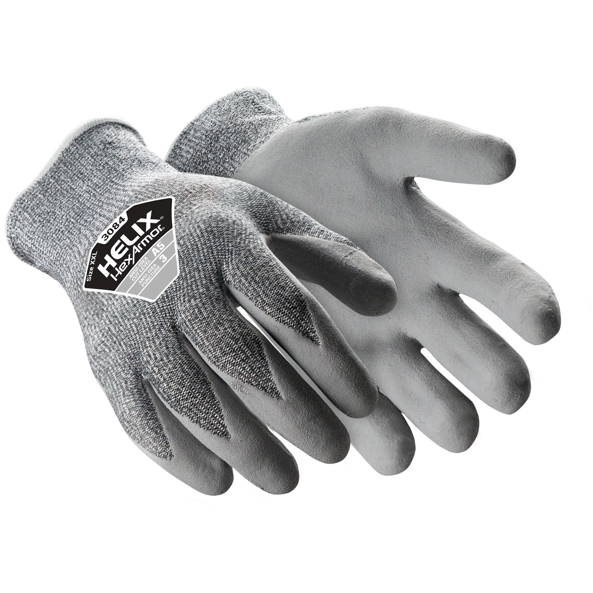 Gants résistants aux coupures HelixMD 3084, Taille Grand/9, Calibre 13, Revêtement Silicone, Enveloppe en PEHP, ASTM ANSI niveau A5