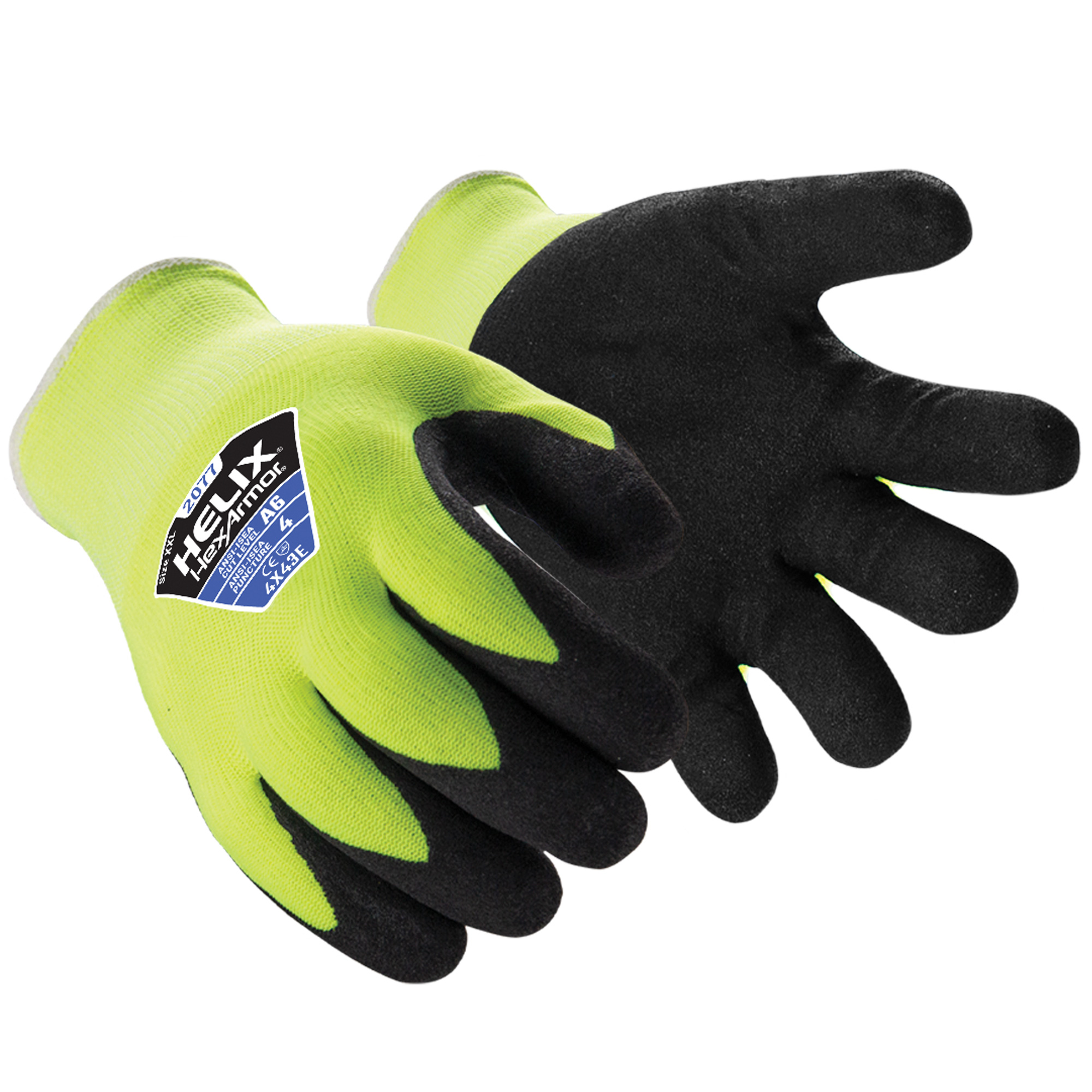 Gants résistants aux coupures pour temps froid HelixMD 2077, Taille 12/3T-Grand, Calibre 13, Revêtement Nitrile, Enveloppe en Fibre de verre/Acrylique, ASTM ANSI niveau A6