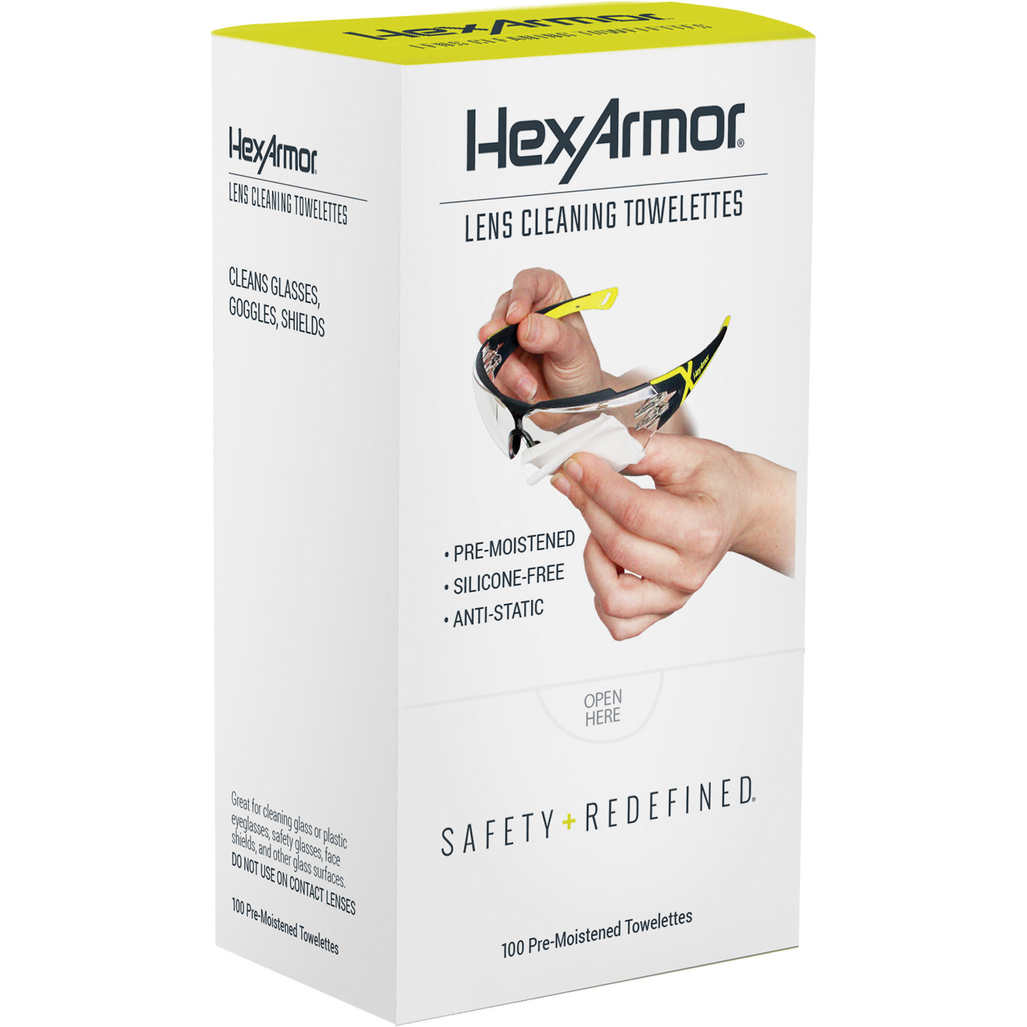 Lingettes nettoyantes pour verres, Paquet de 100