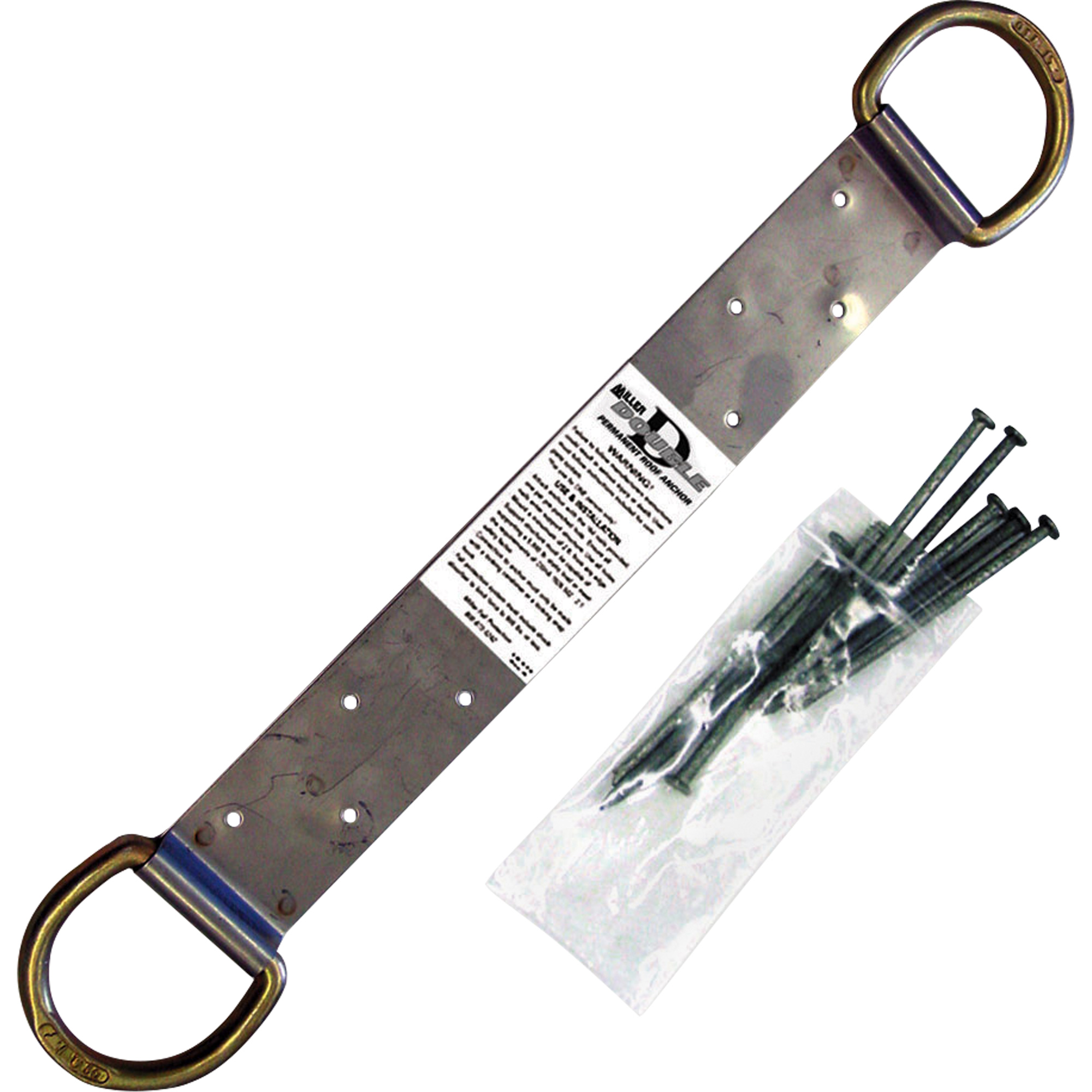 Ancrage double pour toiture MillerMD, Anneau en D, Usage Permanent