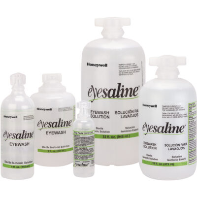 Bouteilles de solution saline pour douche oculaire, Bouteille Plein, 1 oz