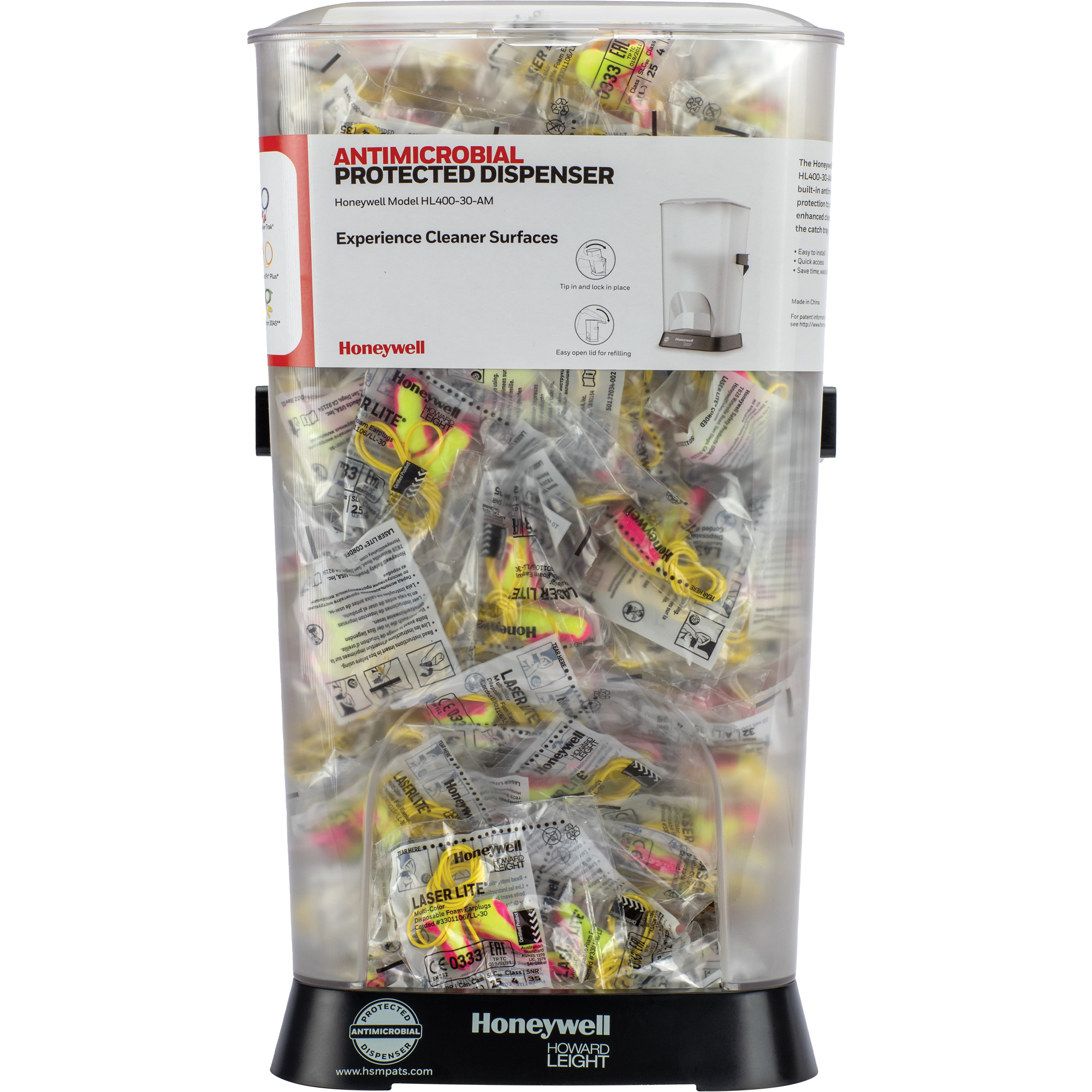 Distributeur de bouchons d’oreille filaires HL400 AM avec boîte de bouchons d’oreille LL-30