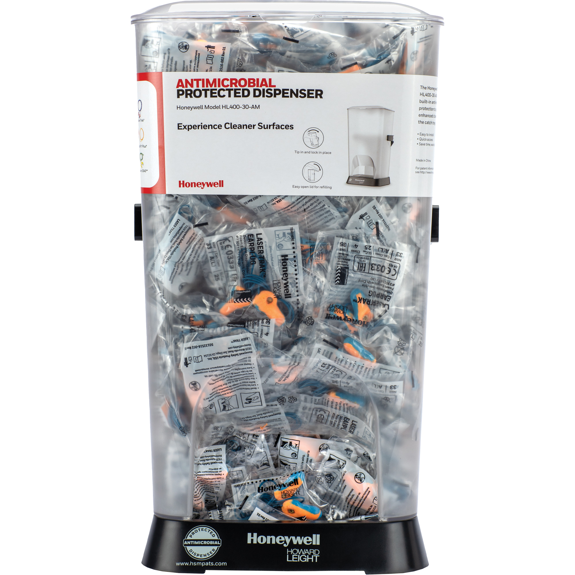 Distributeur de bouchons d’oreille filaires HL400 AM avec boîte de bouchons d’oreille LT-30