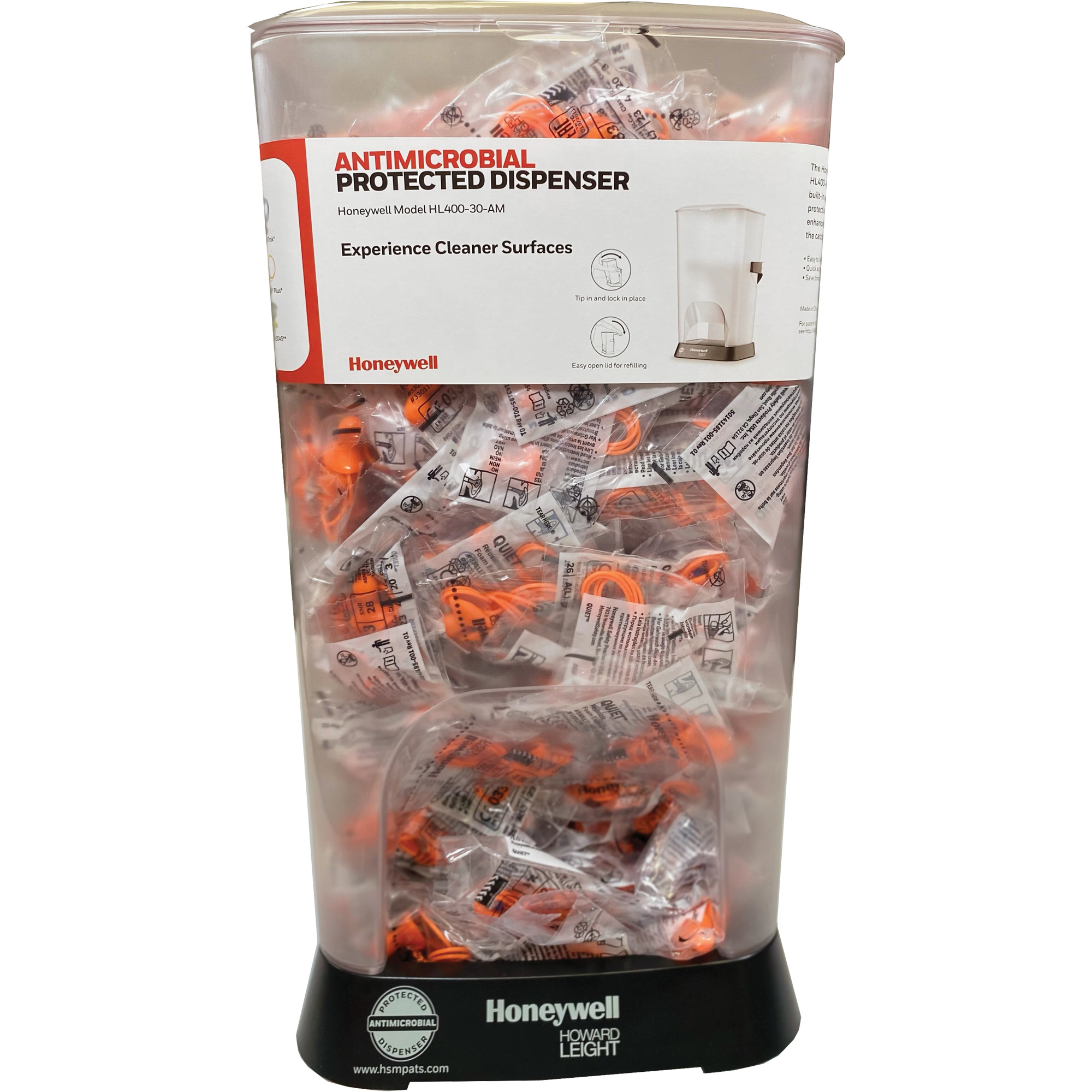 Distributeur de bouchons d’oreille filaires HL400 AM avec boîte de bouchons d’oreille QD30