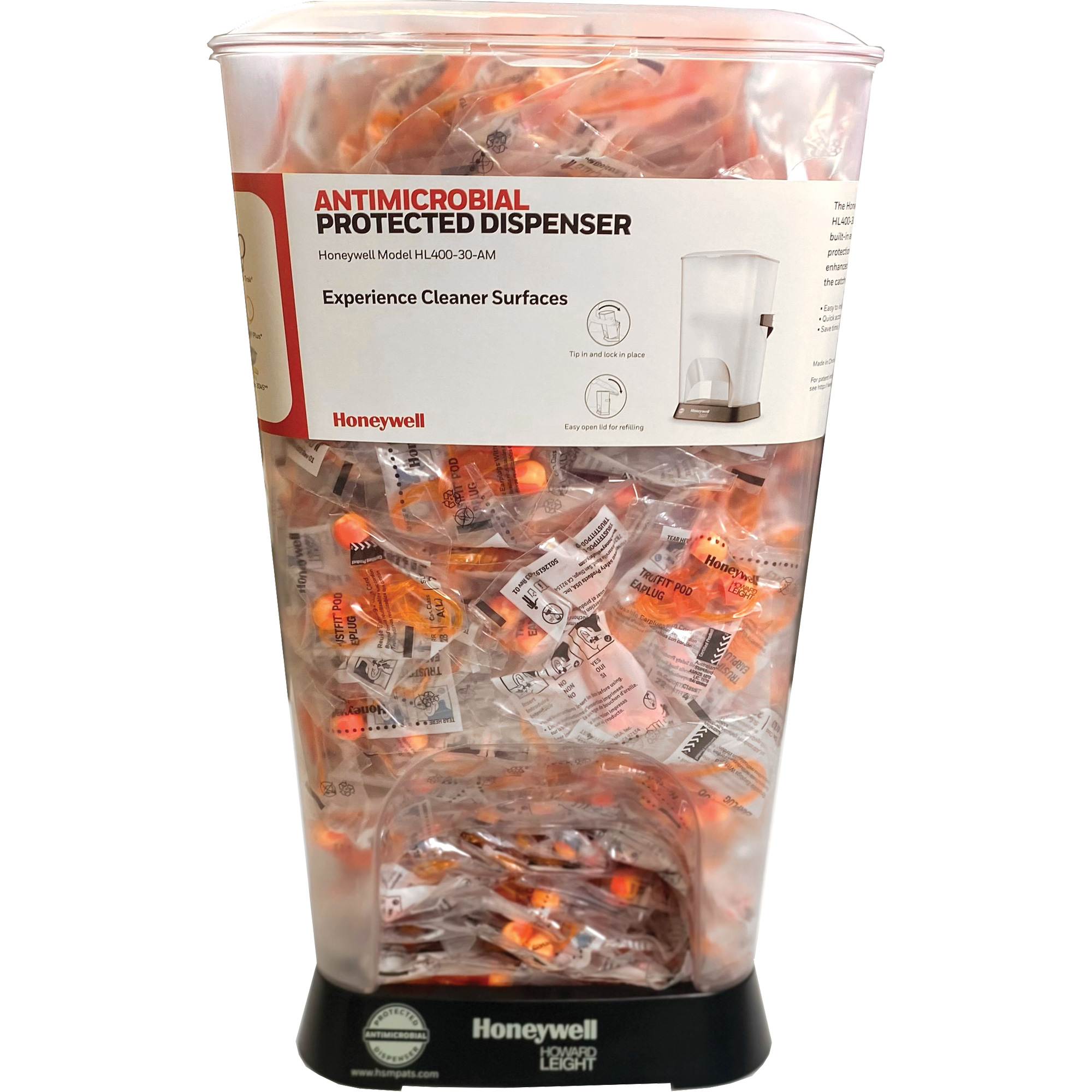 Distributeur de bouchons d’oreille filaires HL400 AM avec boîte de bouchons d’oreille TF-30