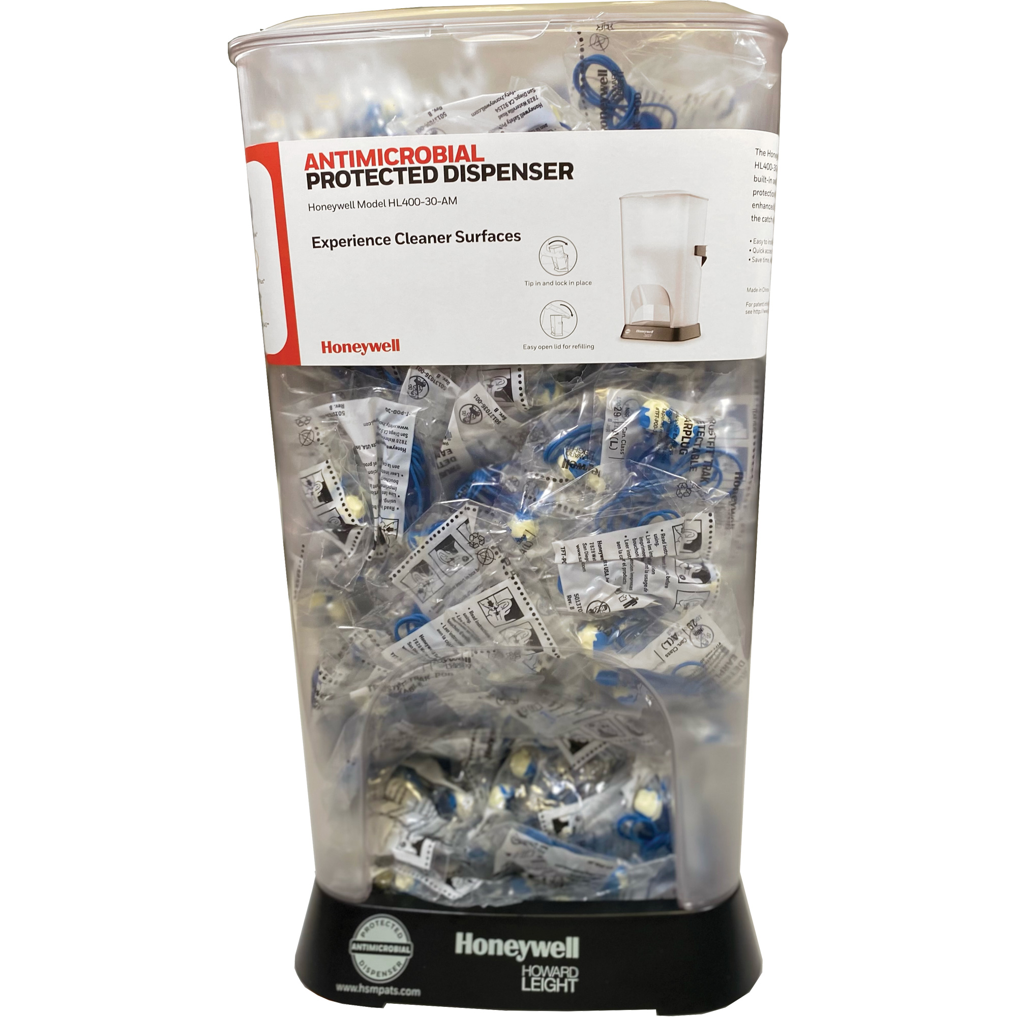 Distributeur de bouchons d’oreille filaires HL400 AM avec boîte de bouchons d’oreille TFT-30