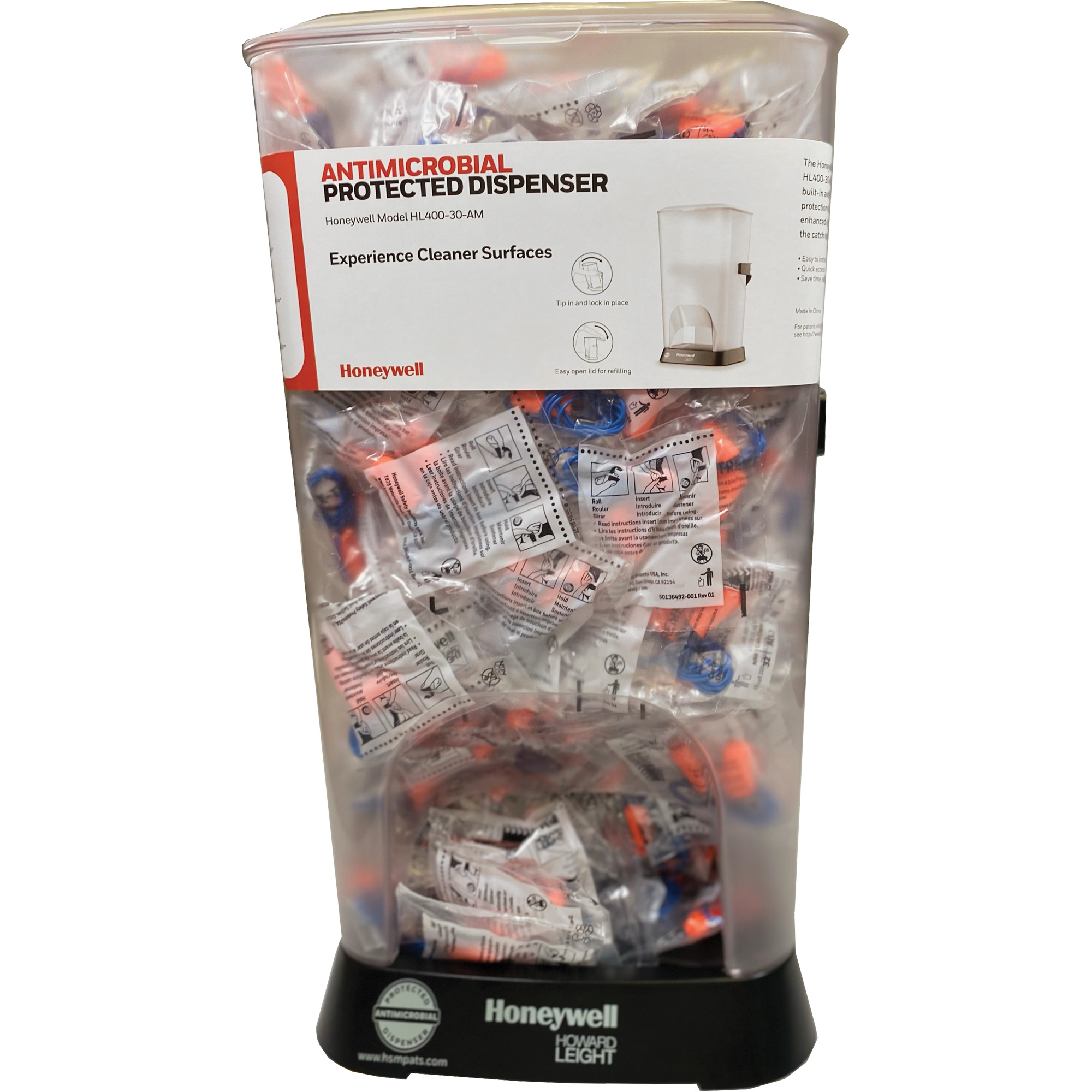 Distributeur de bouchons d’oreille filaires HL400 AM avec boîte de bouchons d’oreille XTR-30