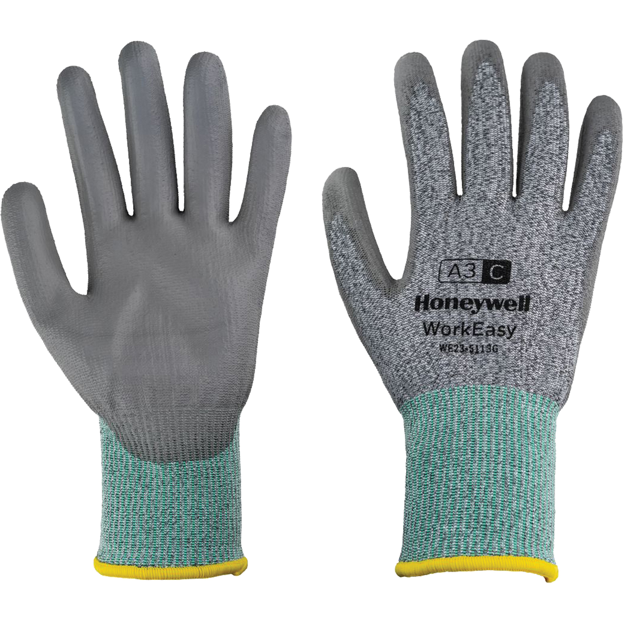 Gants de protection contre les coupures WorkEasy, Taille T-Grand/10, Calibre 13, Revêtement Polyuréthane, Enveloppe en PEHP/Fibre de verre, ASTM ANSI niveau A3/EN 388 niveau C