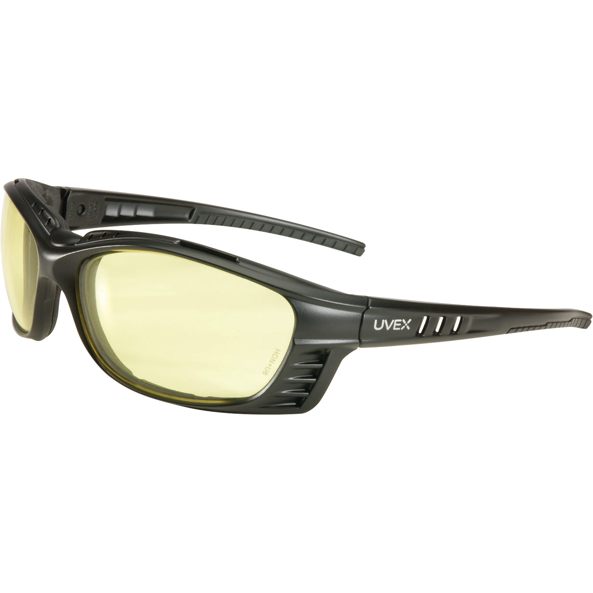 Lunettes de sécurité UvexMD LivewireMC avec lentilles HydroShieldMC, Lentille Ambrée, Antibuée, ANSI Z87+/Répond ou surpasse la norme CSA Z94.3