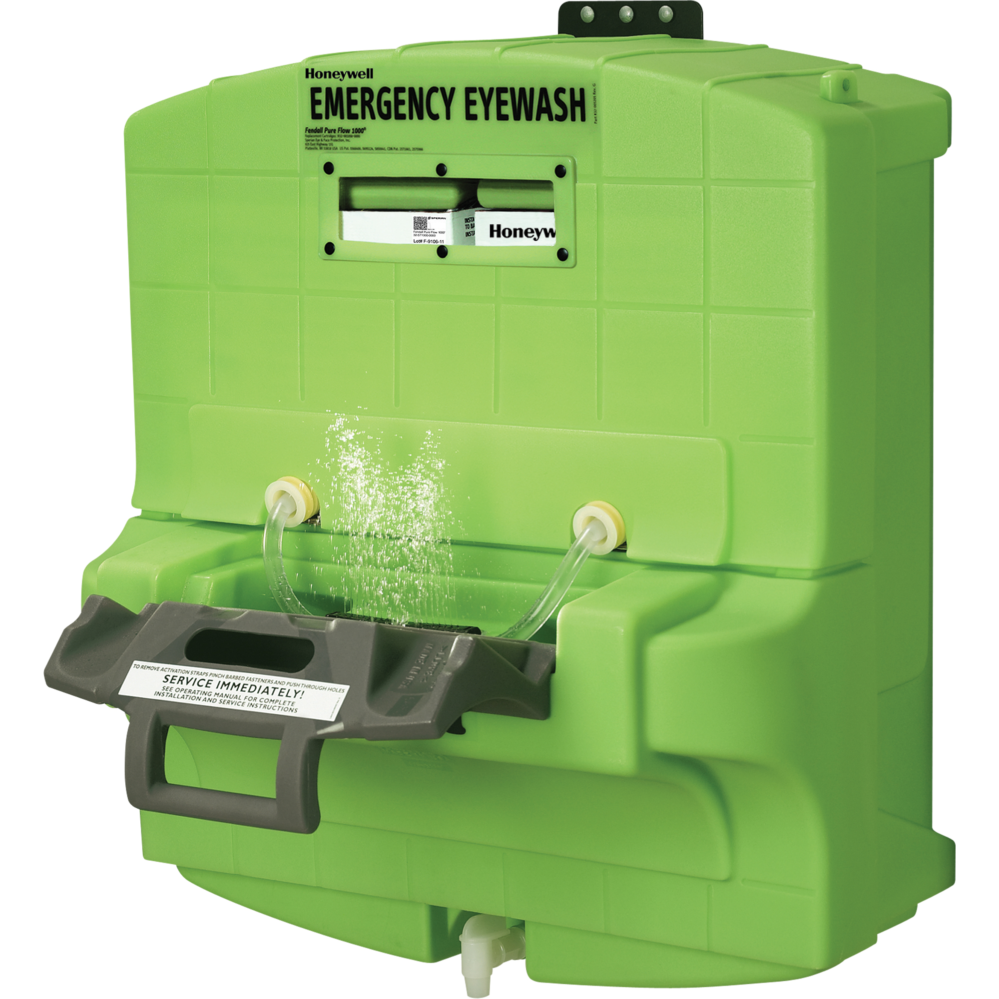 Poste de douche oculaire Fendall Pure Flow 1000MD, Alimenté par gravité, Capacité 7 gal., Conformité ANSI Z358.1