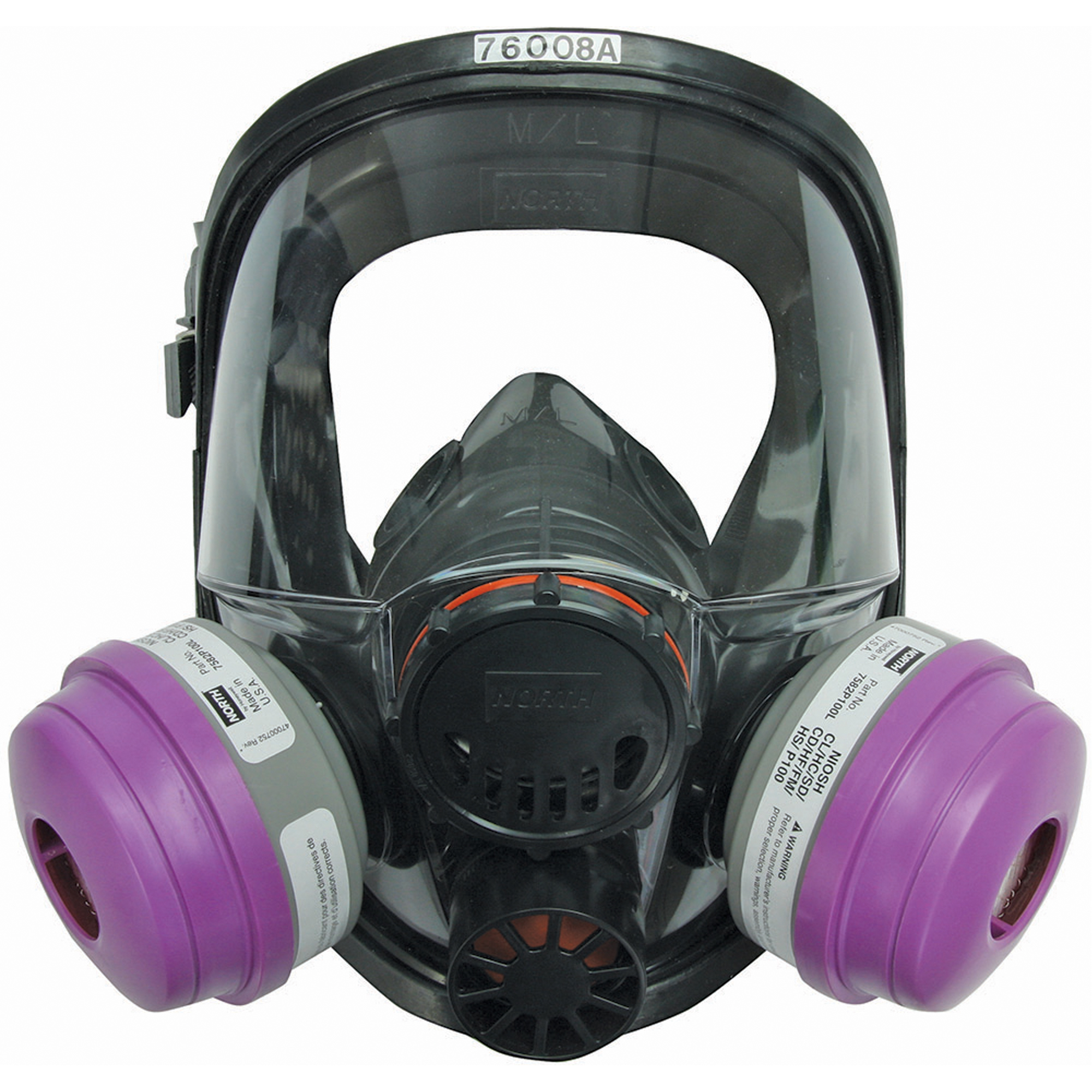 Respirateur à masque complet NorthMD série 7600, Silicone, Grand/Moyen/Moyen/grand
