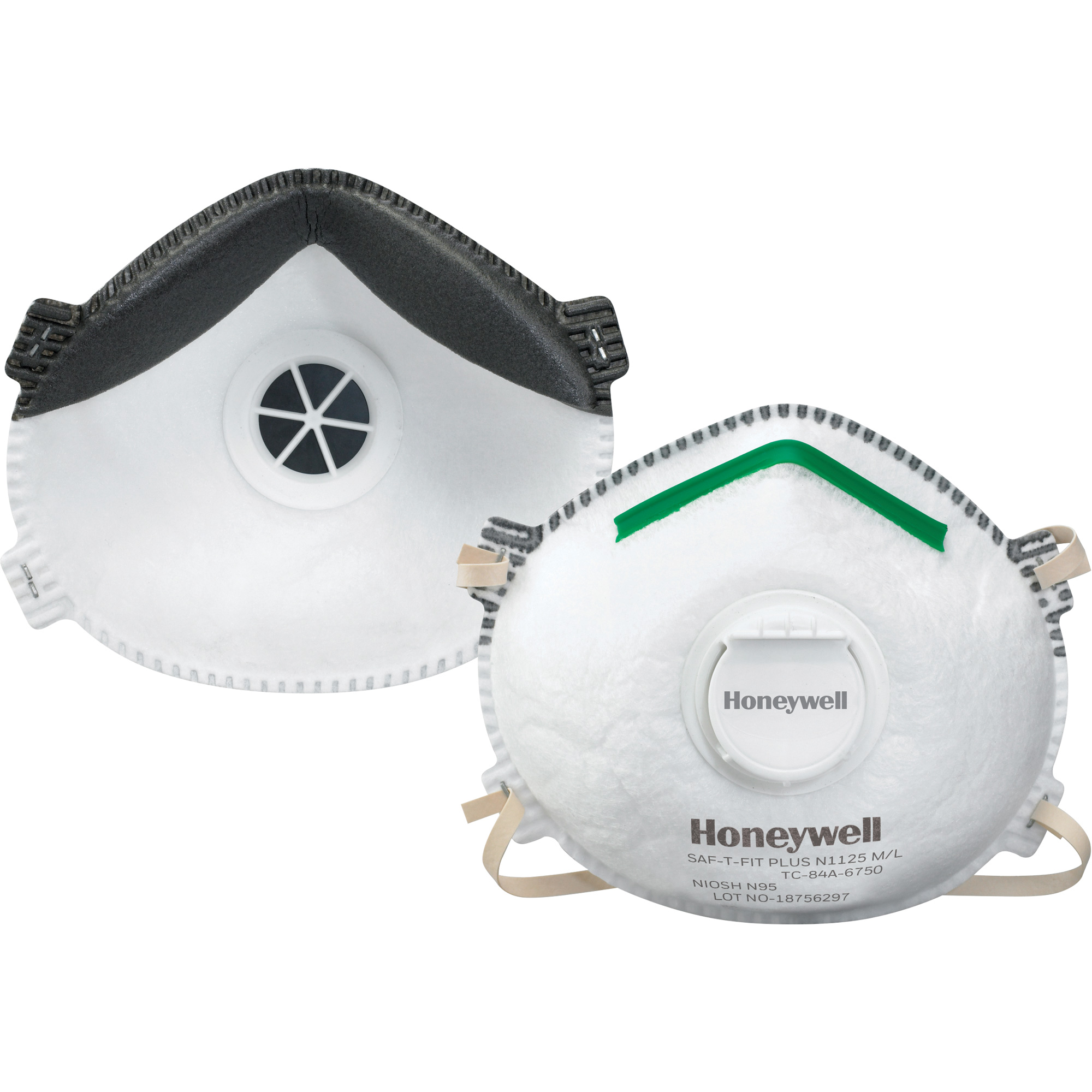 Respirateurs contre les particules Saf-T-FitMD Plus N1125, N95, Certifié NIOSH, Grand/Moyen