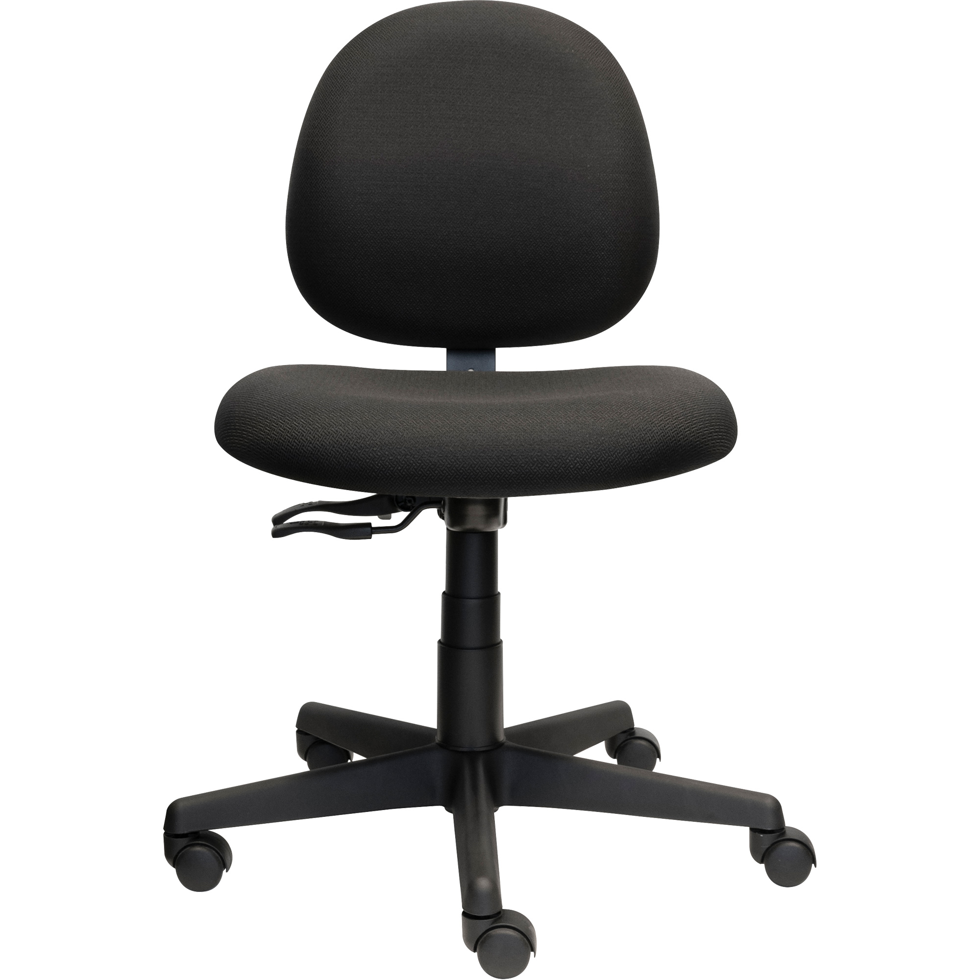 Chaise de travail à dossier bas AspenMC, Tissu, Noir, Capacité 275 lb