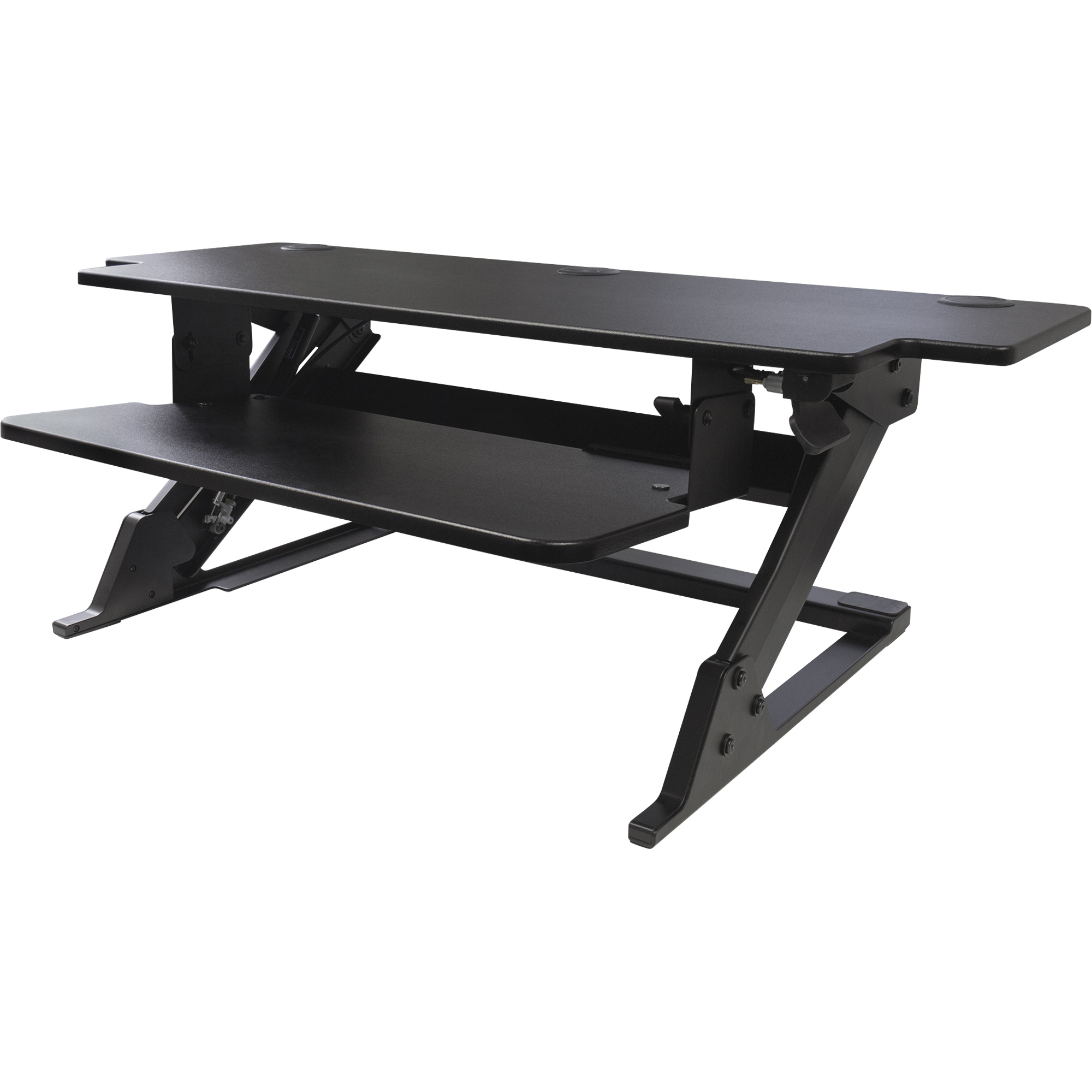 Poste de travail assis-debout GoyaMC, Modèle de bureau, 20" h x 42" la x 16" p, Noir