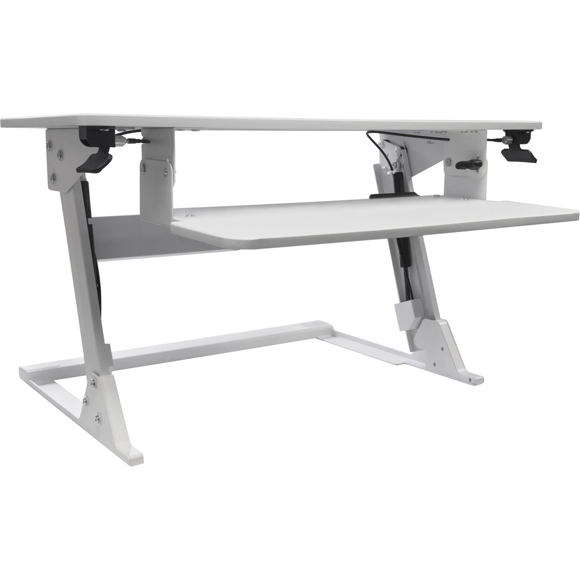 Poste de travail assis-debout GoyaMC, Modèle de bureau, 21" h x 35-2/5" la x 24" p, Blanc