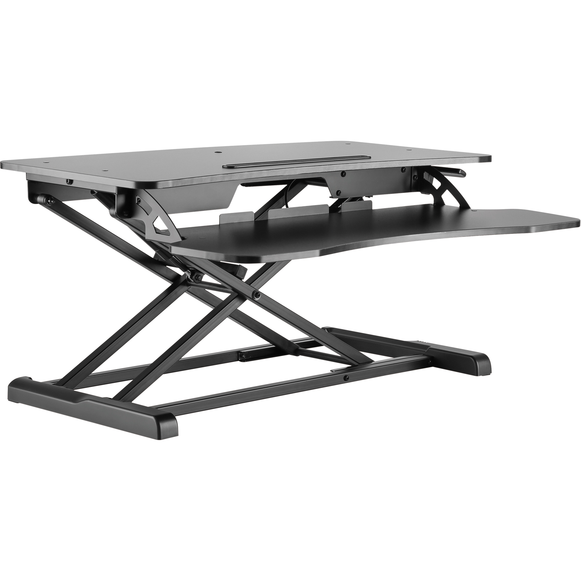 Poste de travail assis-debout GoyaMC, Modèle de bureau, 22" h x 31-1/2" la x 24" p, Noir