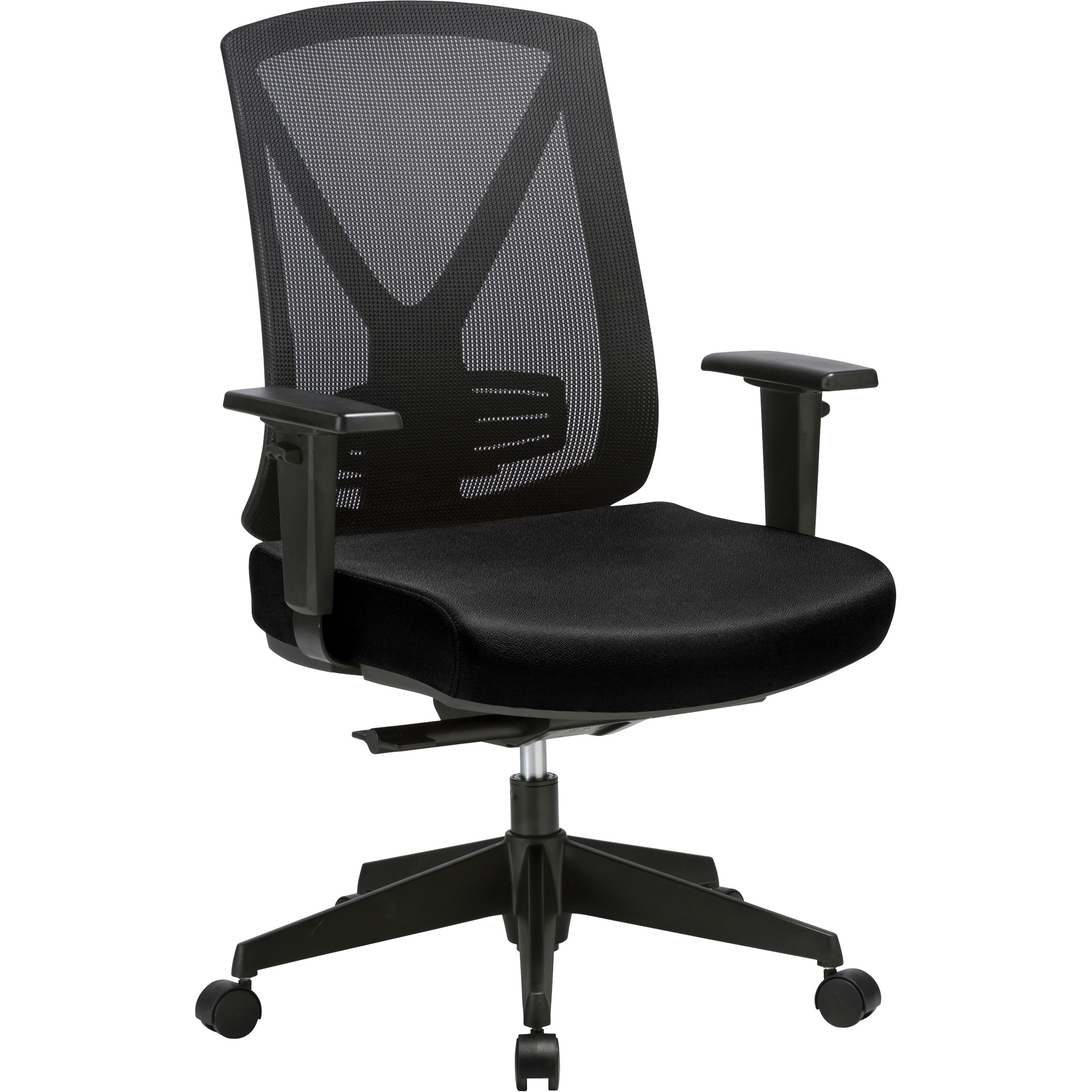 Chaise ajustable de première qualité à basculement synchronisé série ActivMC, Tissu/Mailles, Noir, Capacité 275 lb