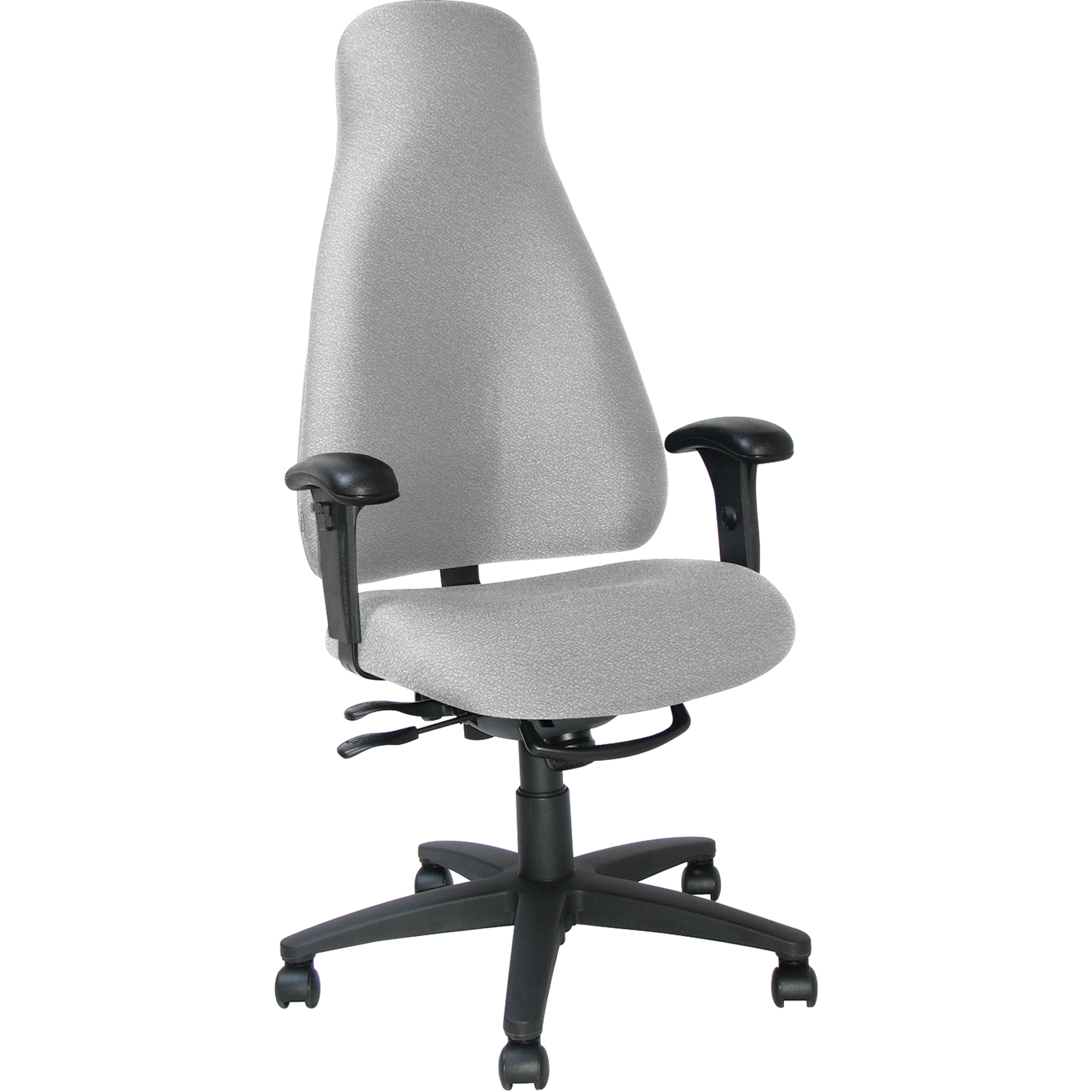 Chaise de bureau à dossier haut pour cadre à plusieurs inclinaisons, Gris, Capacité 275 lb