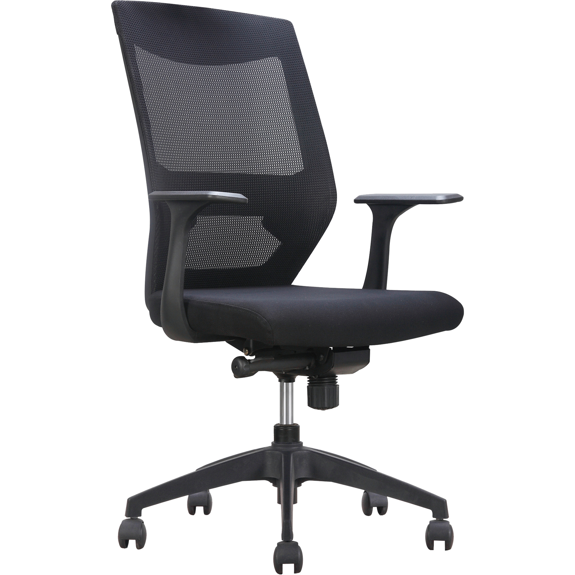 Chaise de bureau ajustable à basculement synchronisé série ActivMC, Tissu/Mailles, Noir, Capacité 275 lb