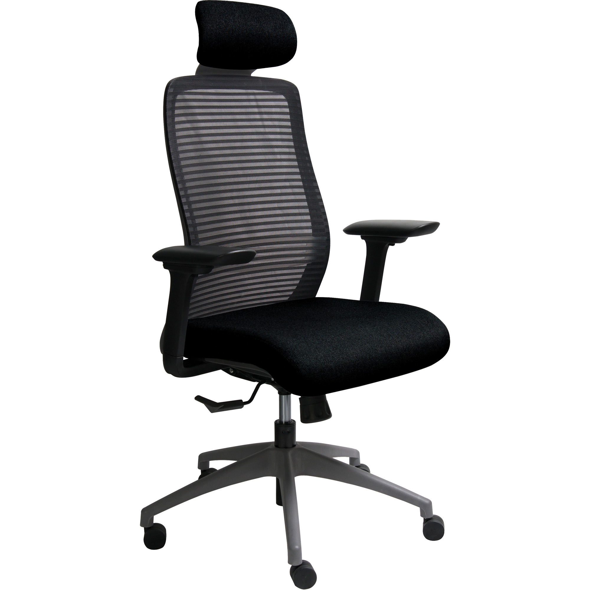 Chaise de bureau ajustable série EraMC avec appui-tête, Tissu/Mailles, Noir, Capacité 275 lb