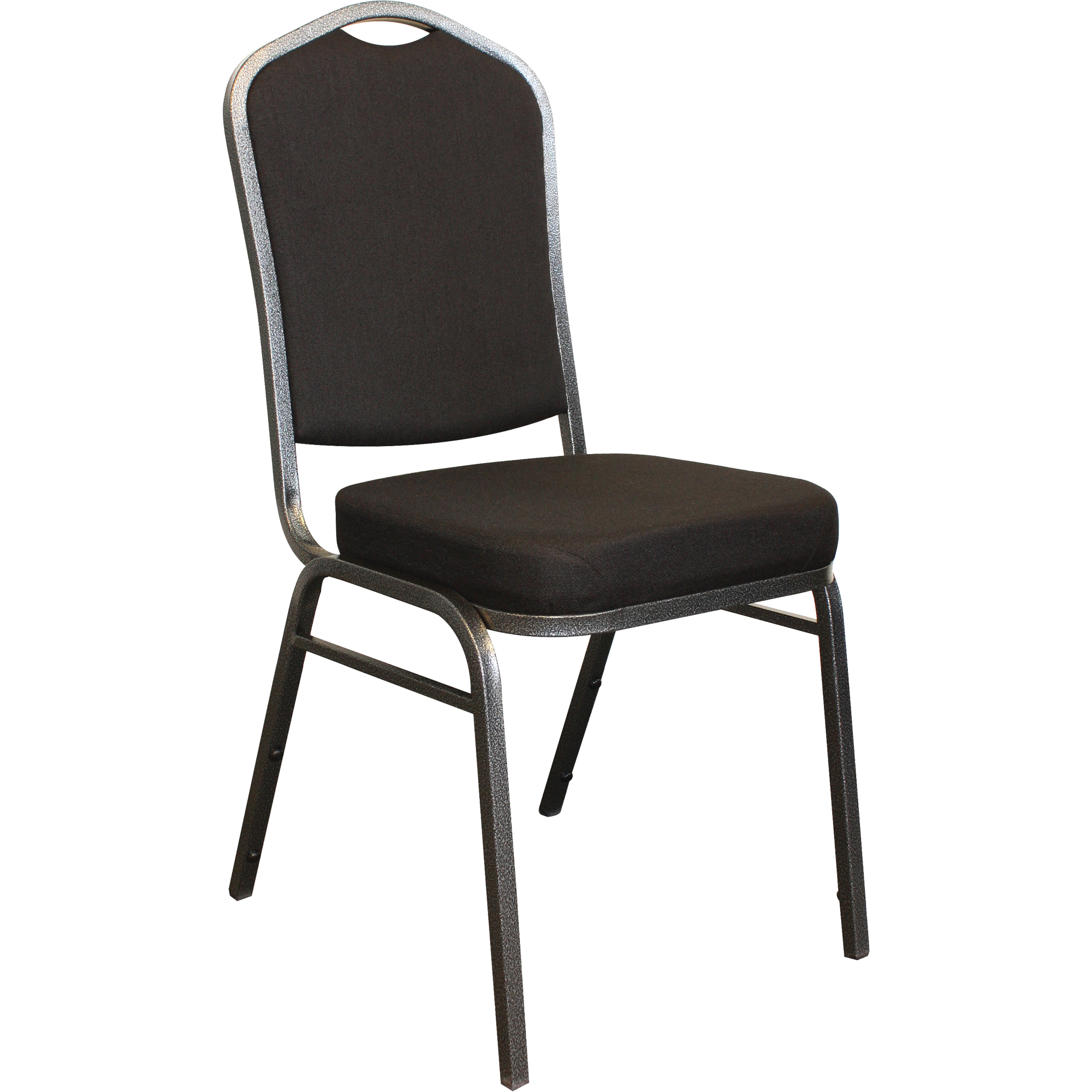 Chaises empilables, Tissu, Hauteur 37", Capacité 275 lb, Noir