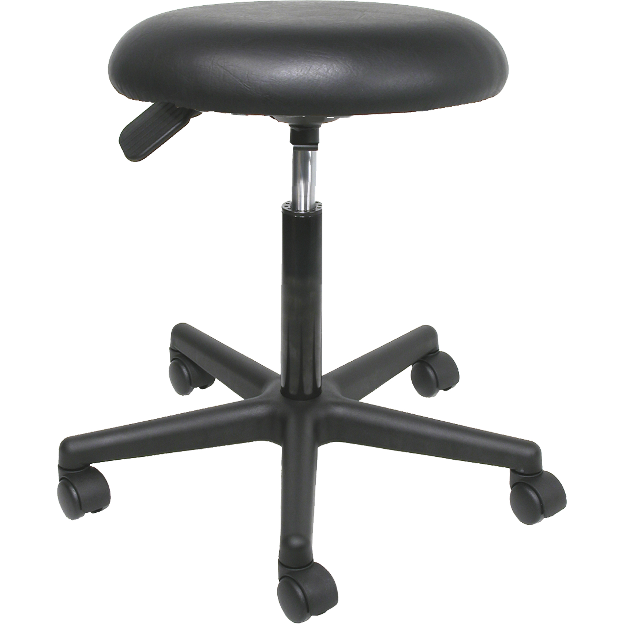 Tabourets pivotants pneumatiques, Mobile, Ajustable, 23-3/4", Vinyle Siège, Noir
