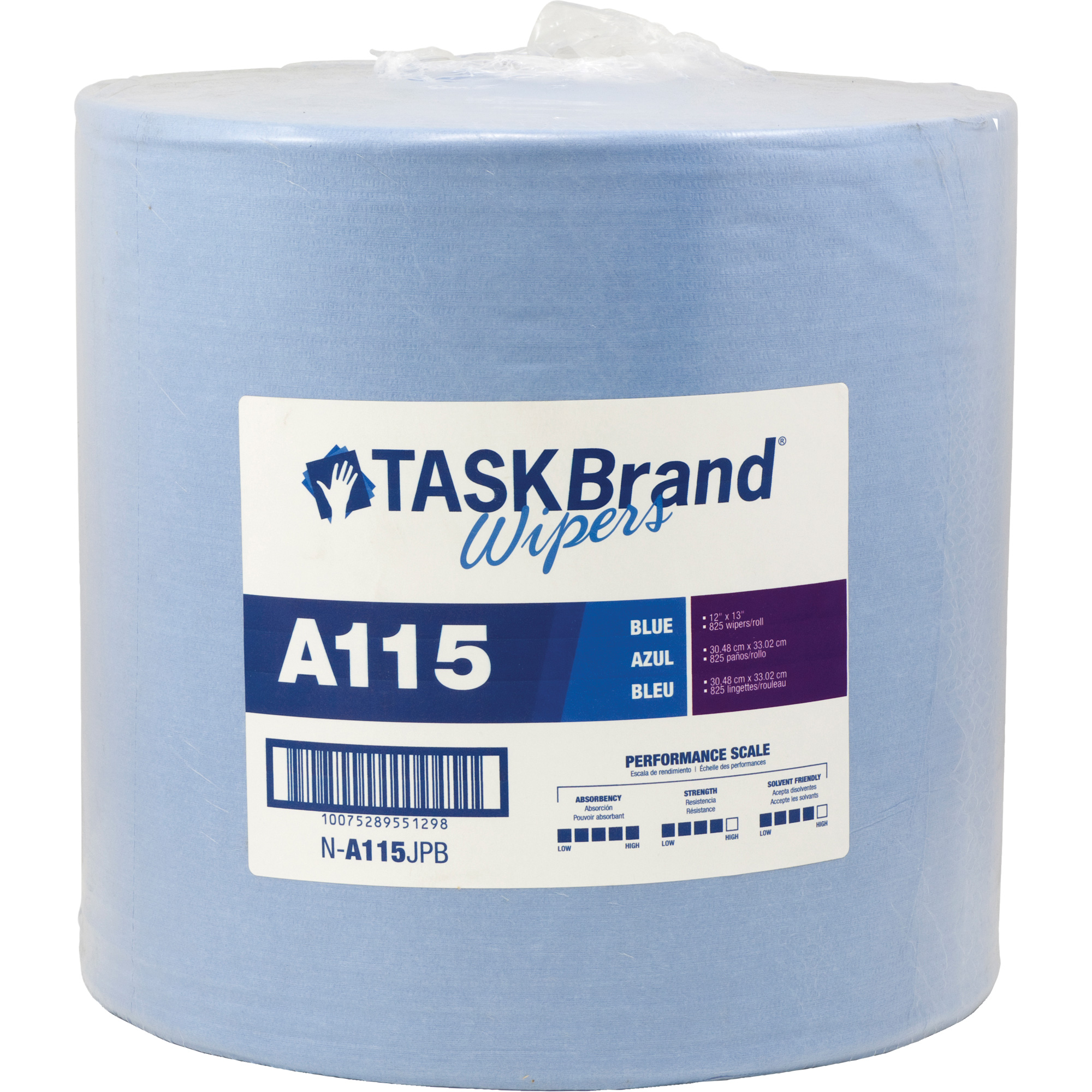 Chiffons à haut rendement A115 TaskBrandMD, Robuste, 13" lo x 12" la