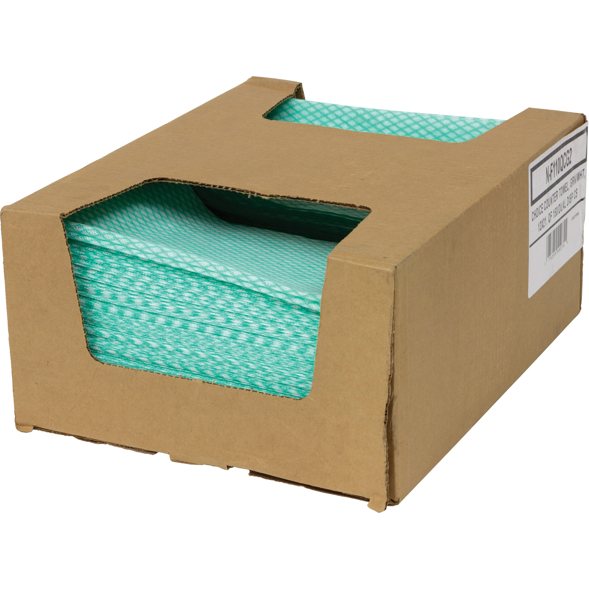 Chiffons de choix pour comptoir SaniWorksMD, Vert/Blanc