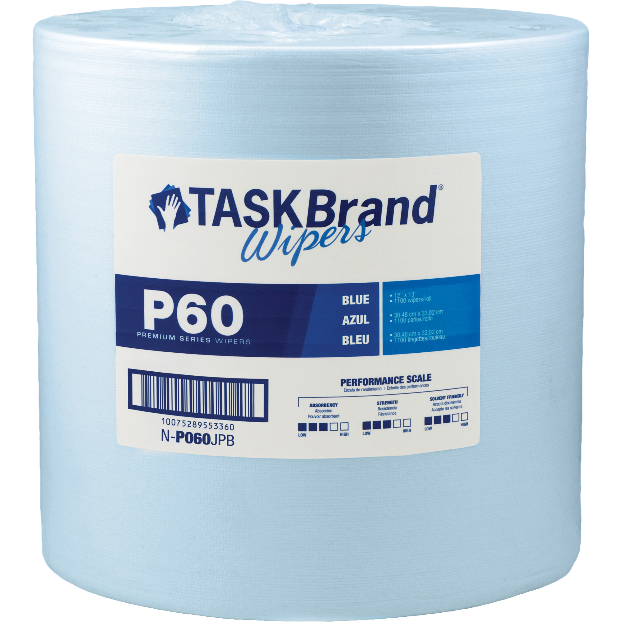 Chiffons de première qualité P60 TaskBrandMD, Tout usage, 13" lo x 12" la