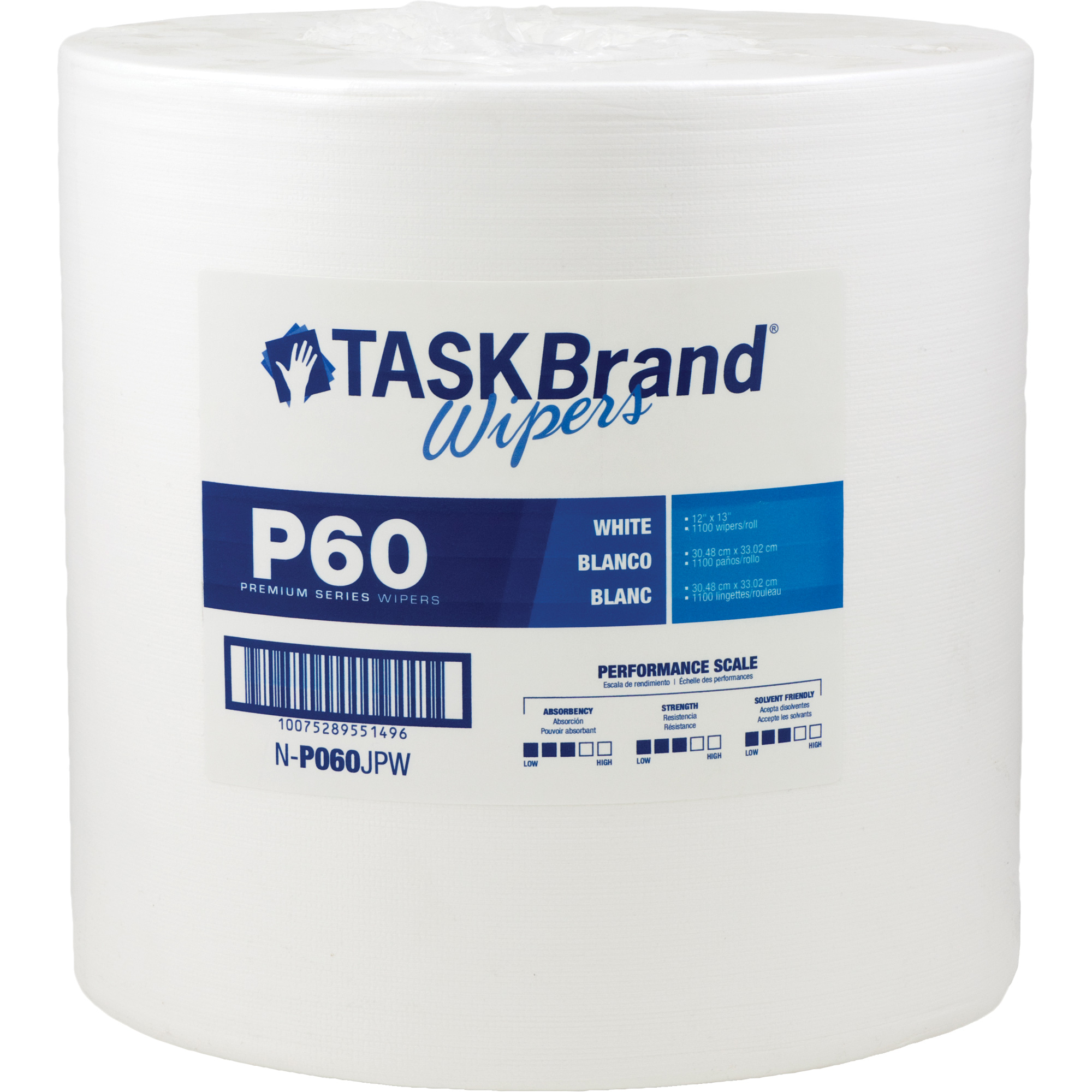 Chiffons de première qualité P60 TaskBrandMD, Tout usage, 13" lo x 12" la
