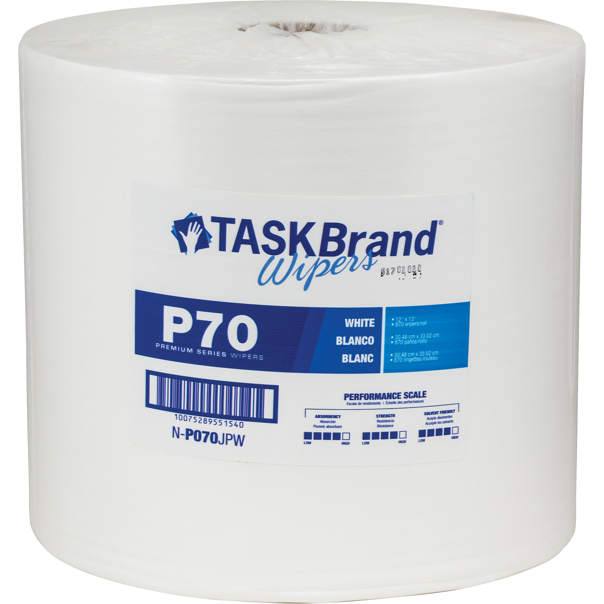 Chiffons de première qualité P70 TaskBrandMD, Robuste, 13" lo x 12" la
