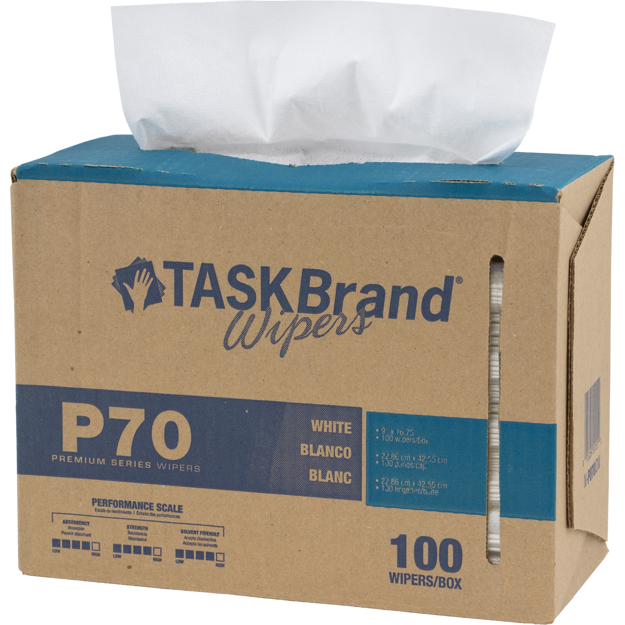 Chiffons de première qualité P70 TaskBrandMD, Robuste, 16-3/4" lo x 8-1/4" la