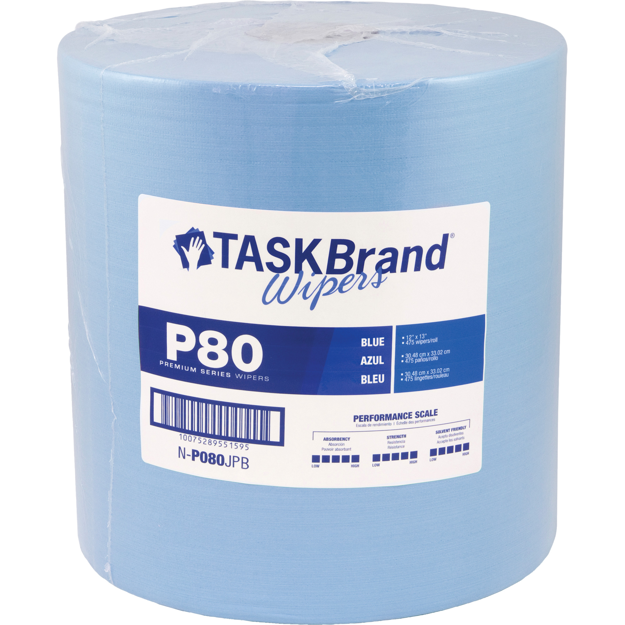 Chiffons de première qualité P80 TaskBrandMD, Robuste, 13" lo x 12" la